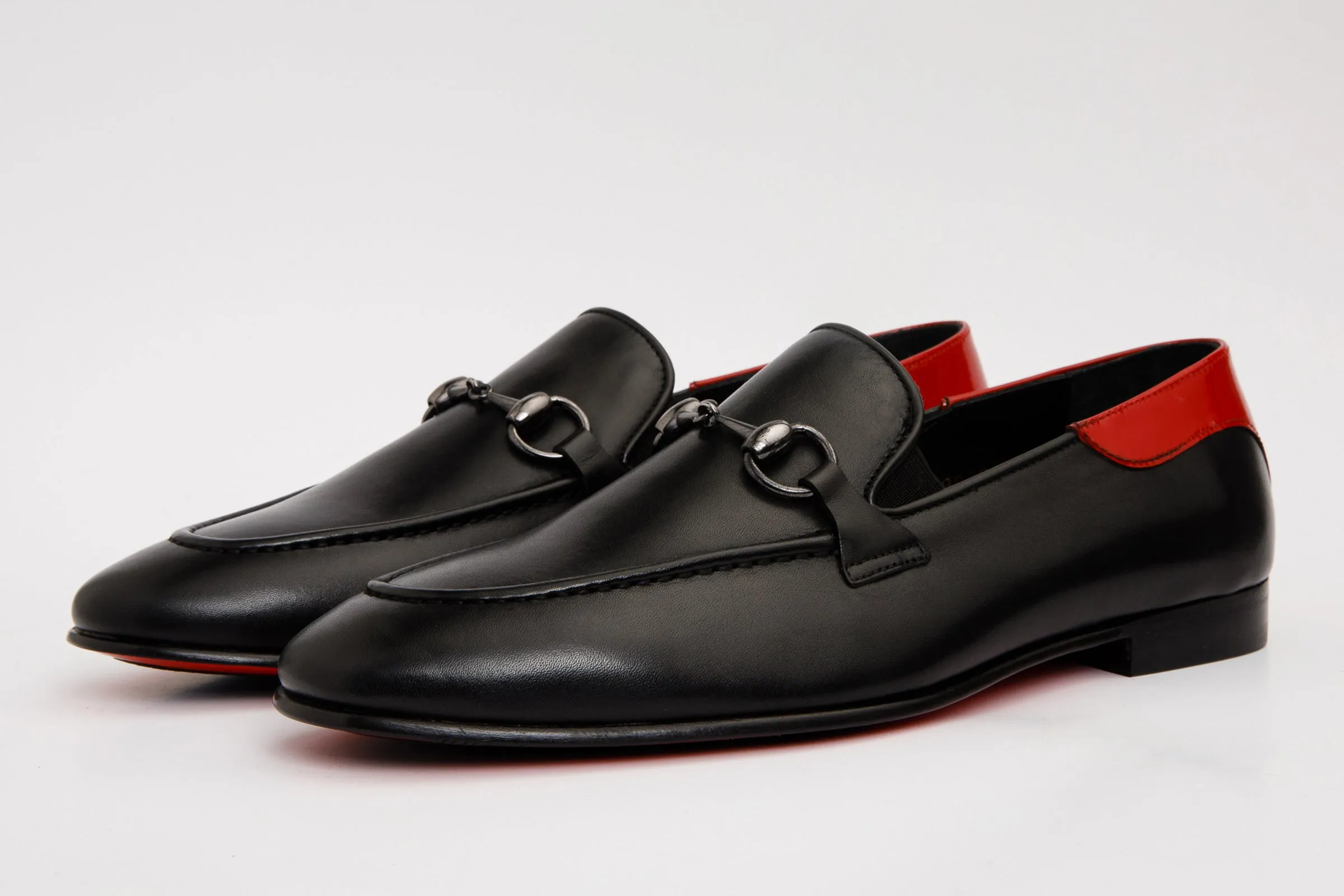 Free-Move The Maratea Black Leather shoe Bit Loafer Men  Shoe