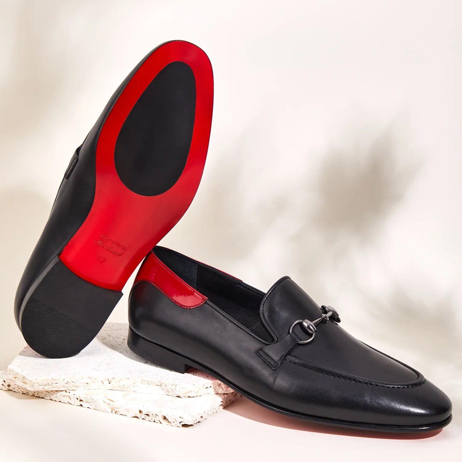 Free-Move The Maratea Black Leather shoe Bit Loafer Men  Shoe