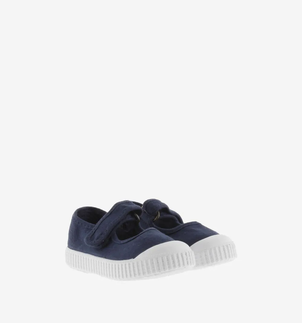 Free Shipping Victoria Girl's DREC Recycled Canvas Mary Jane Shoes - Marino