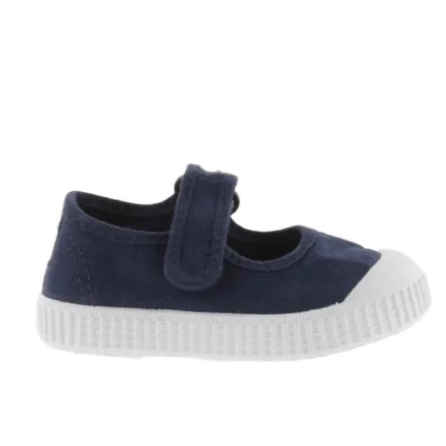 Elegant kids' looks Victoria Girl's DREC Recycled Canvas Mary Jane Shoes - Marino