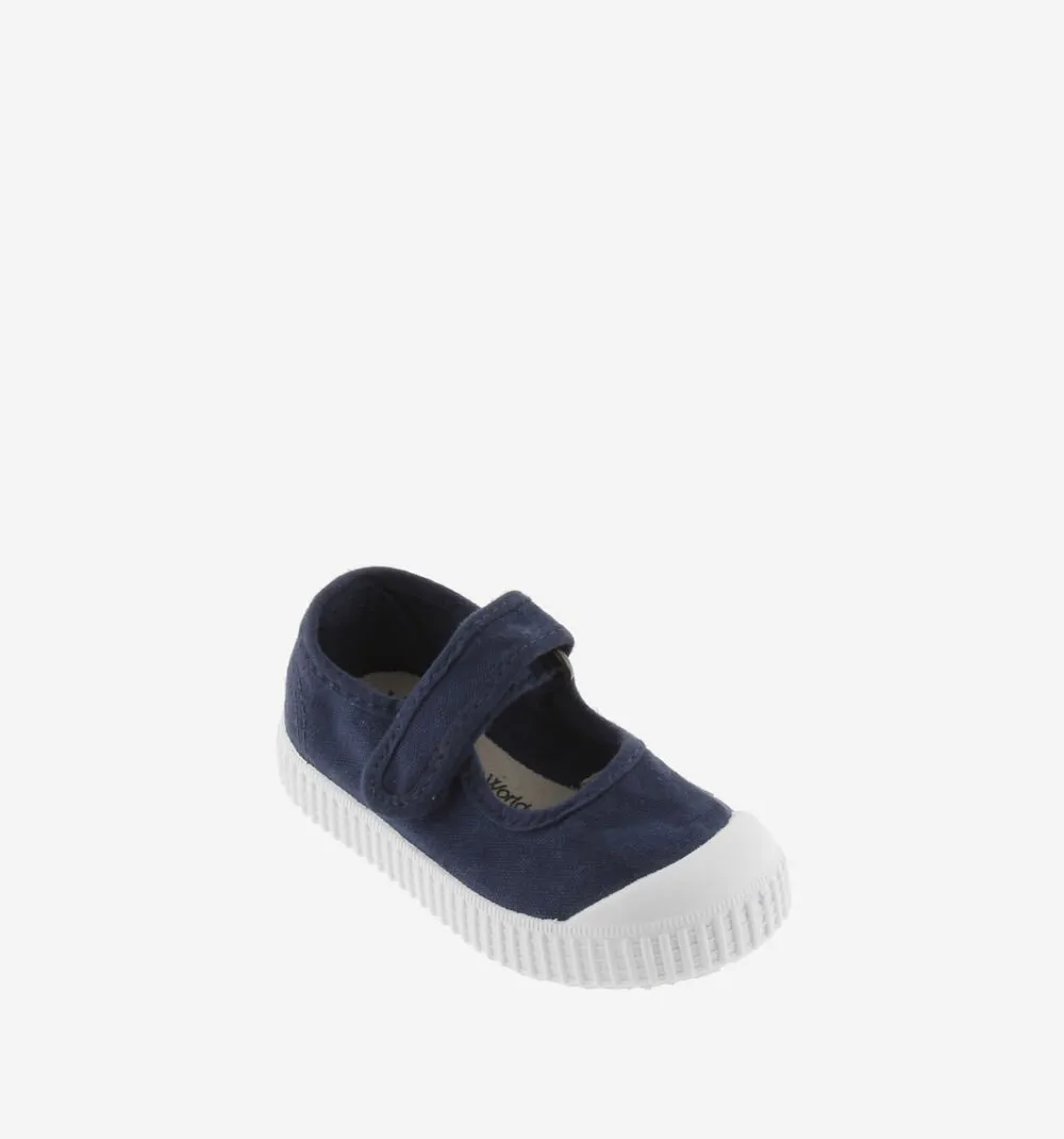 Free Shipping Victoria Girl's DREC Recycled Canvas Mary Jane Shoes - Marino