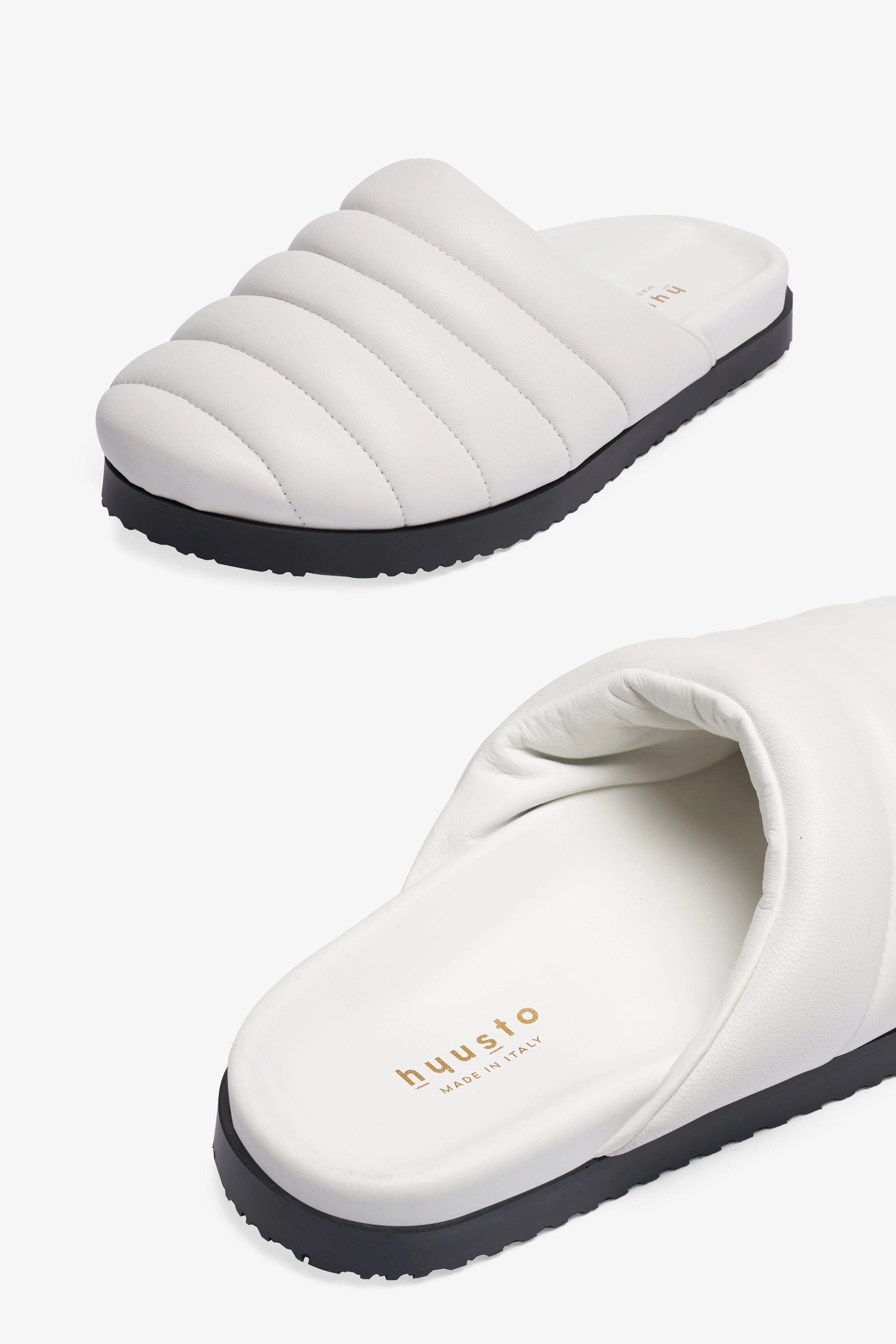 fresh feel Quincy Padded White Nappa
