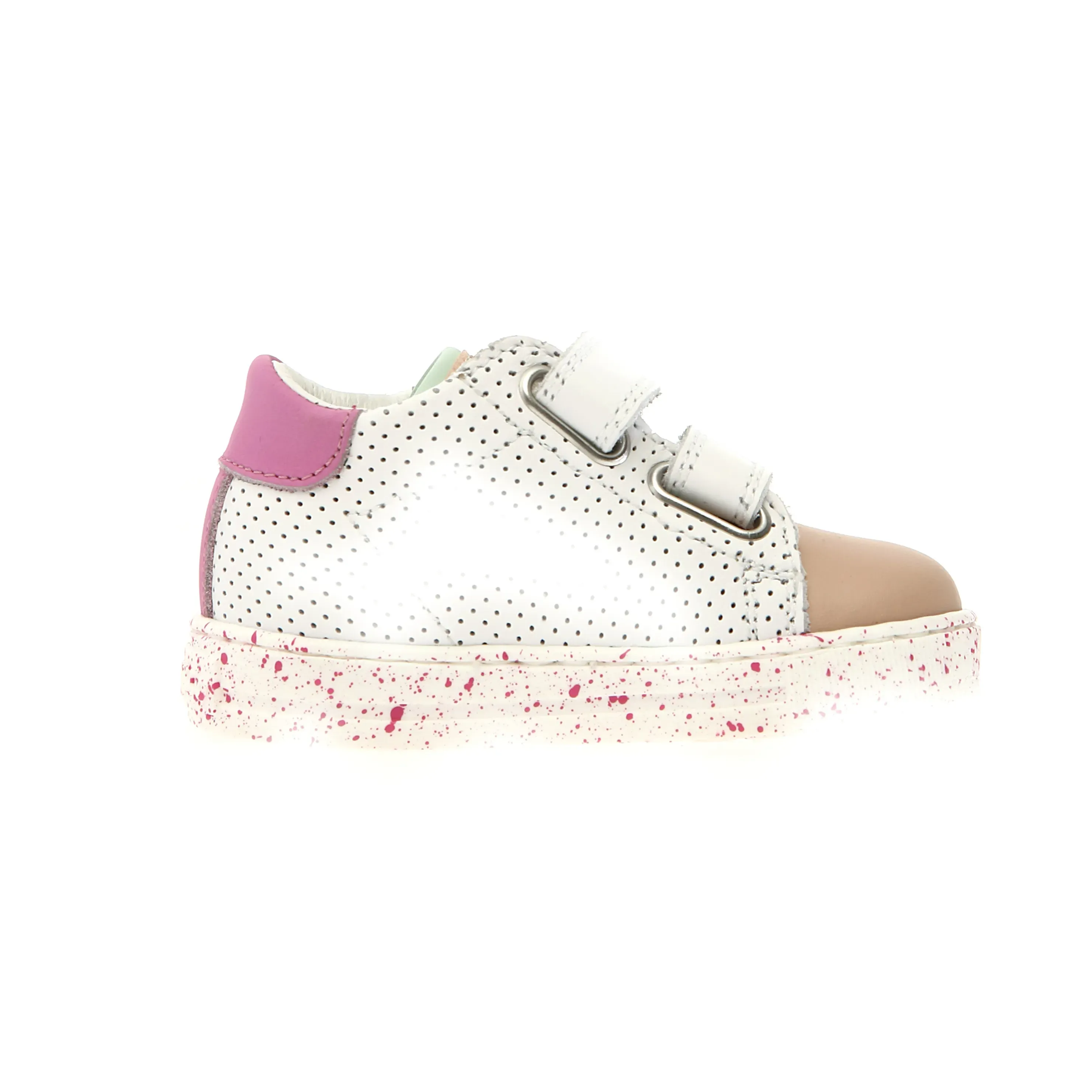 Fun designs Falcotto Girl's Salazar 3 Vl Casual Shoes - White / Deep Pink / Light Dream