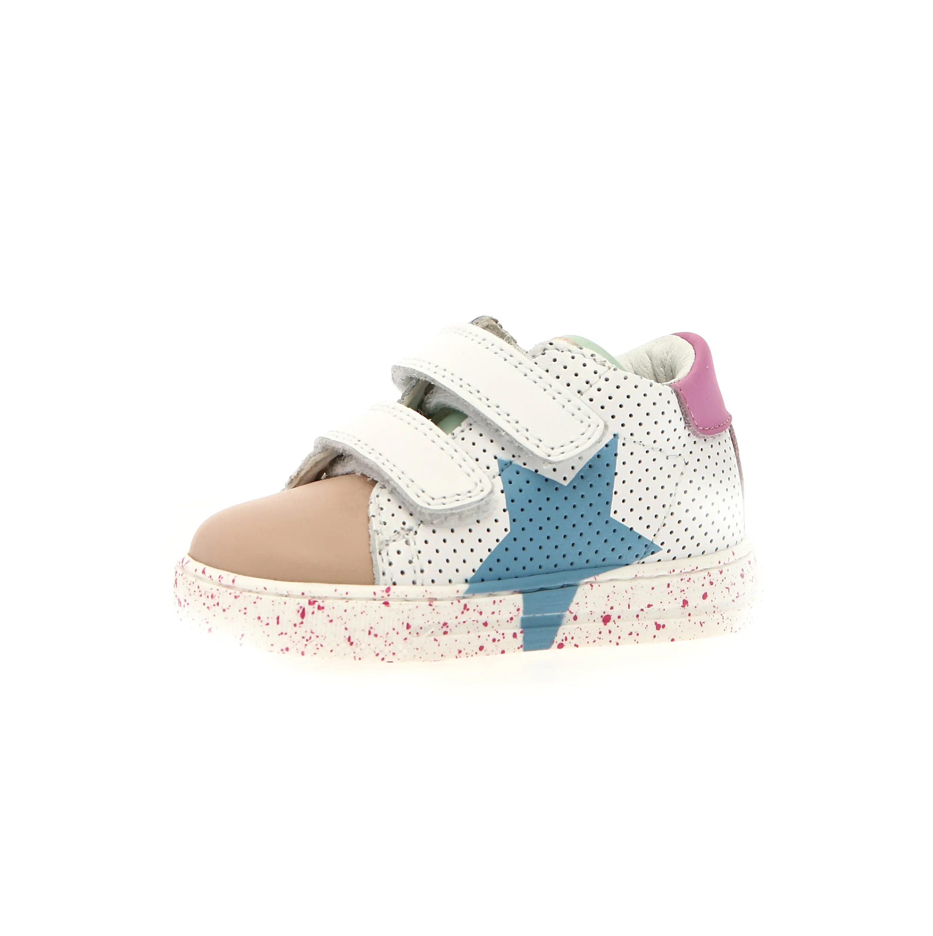 Fun designs Falcotto Girl's Salazar 3 Vl Casual Shoes - White / Deep Pink / Light Dream