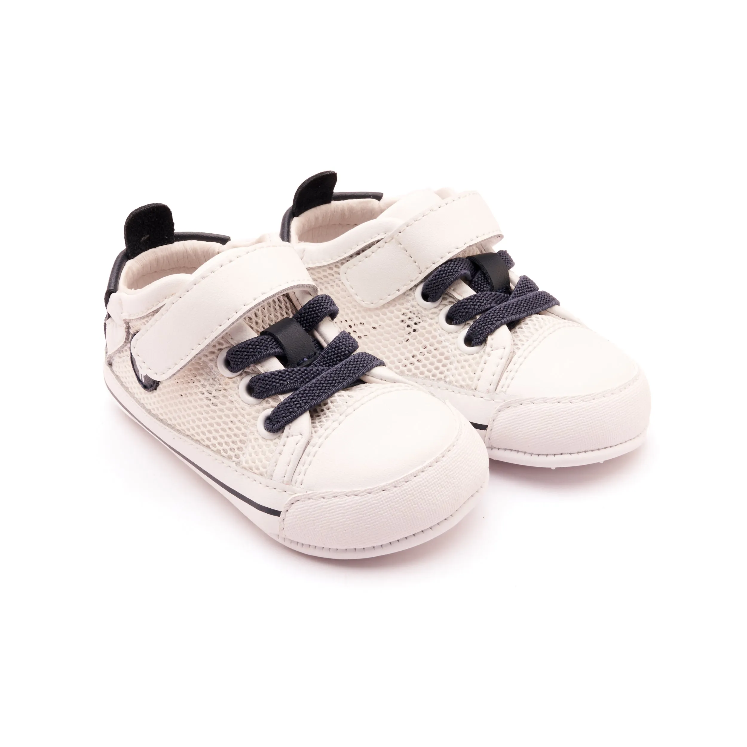 Fun designs Old Soles Boy's and Girl's 0083RT Baby Mesh Casual Shoes - Snow / Navy / Snow Sole