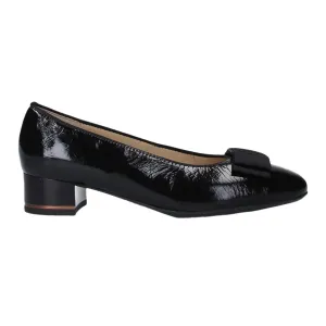 Gala Shade Garnet Women's Bow Block Heel Pump 35mm - Black Patent