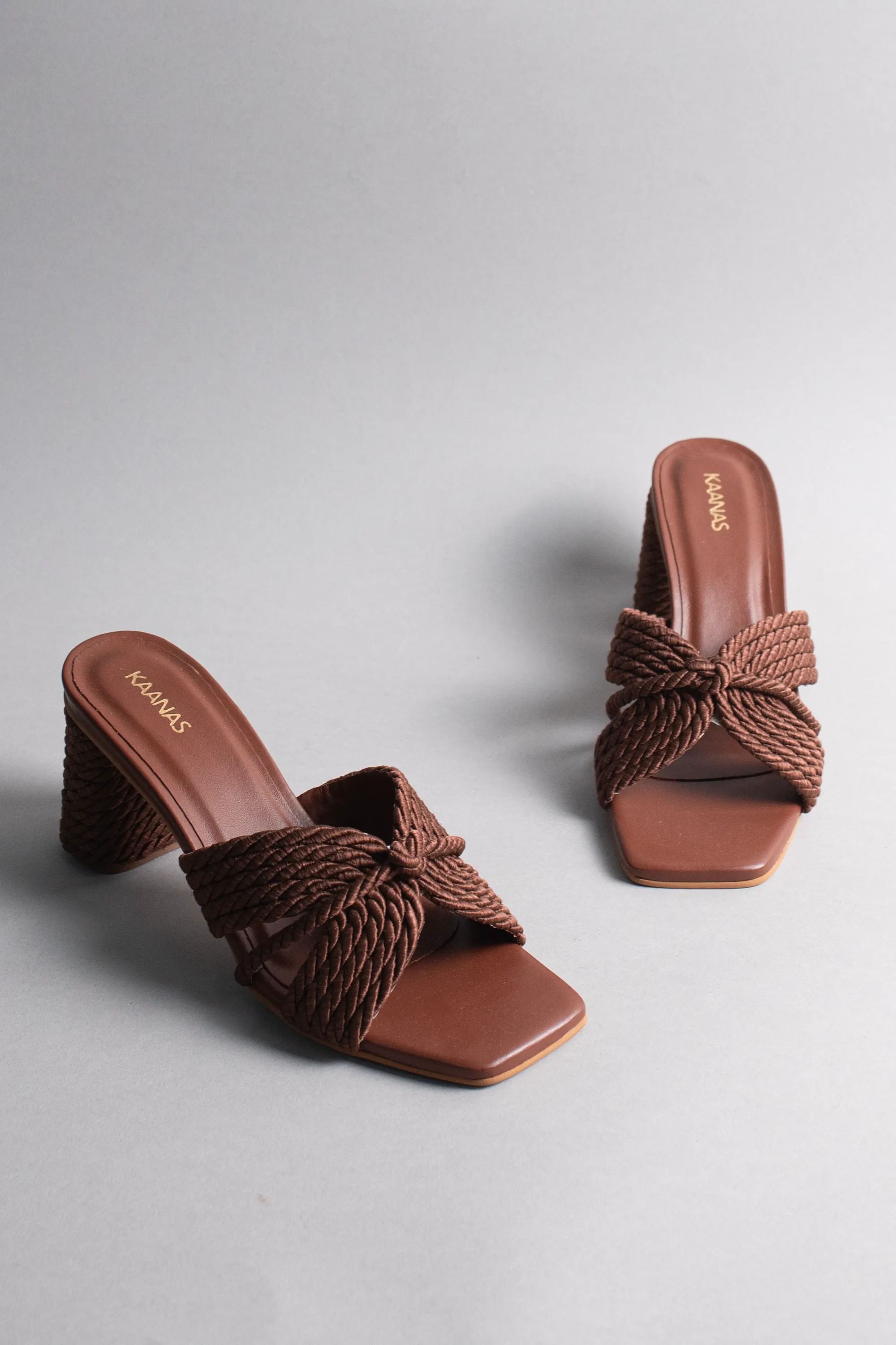 Geometric Heels Myla Chocolate