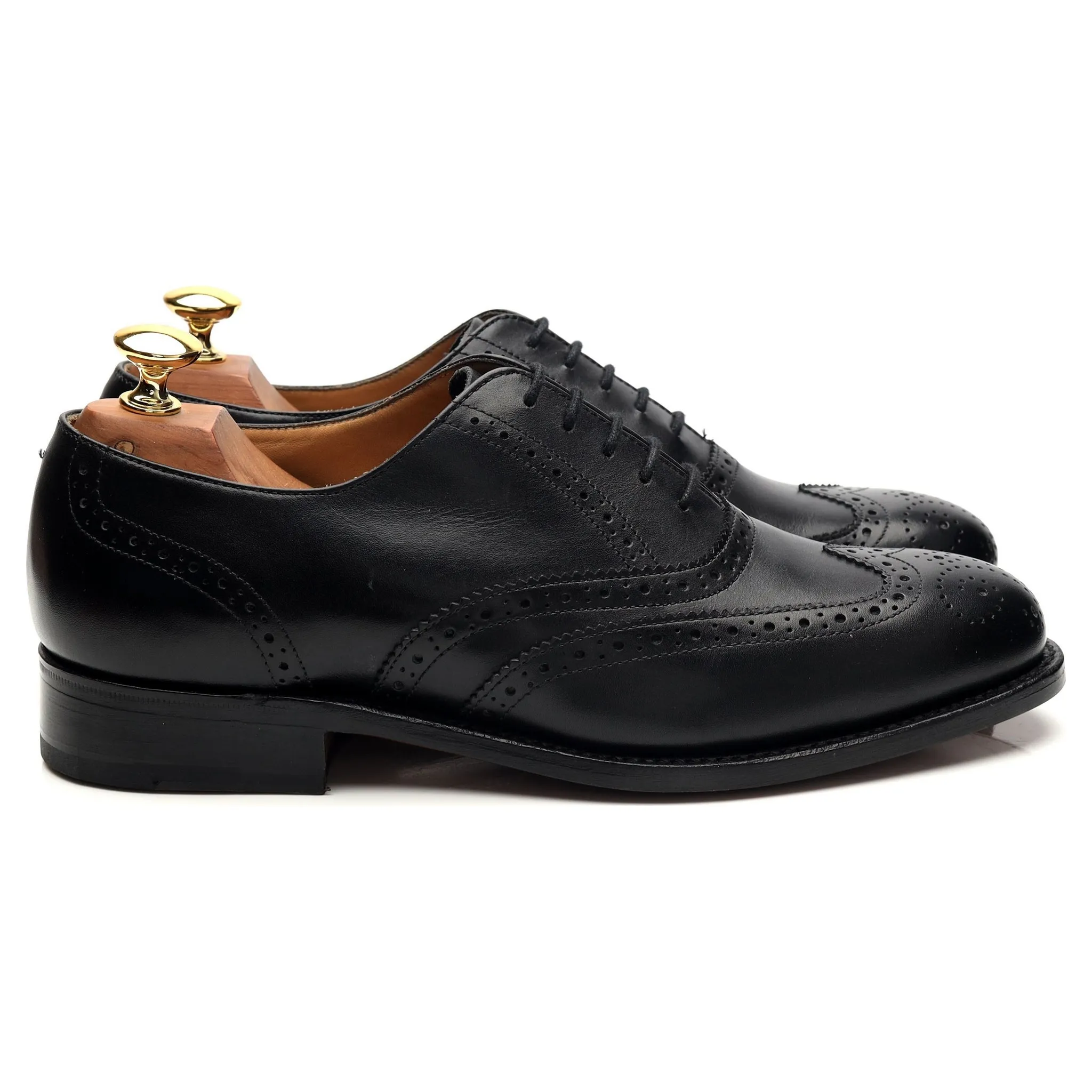 Smart Casual Wear 'Glasgow' Black Leather Oxford Brogues UK 6 G