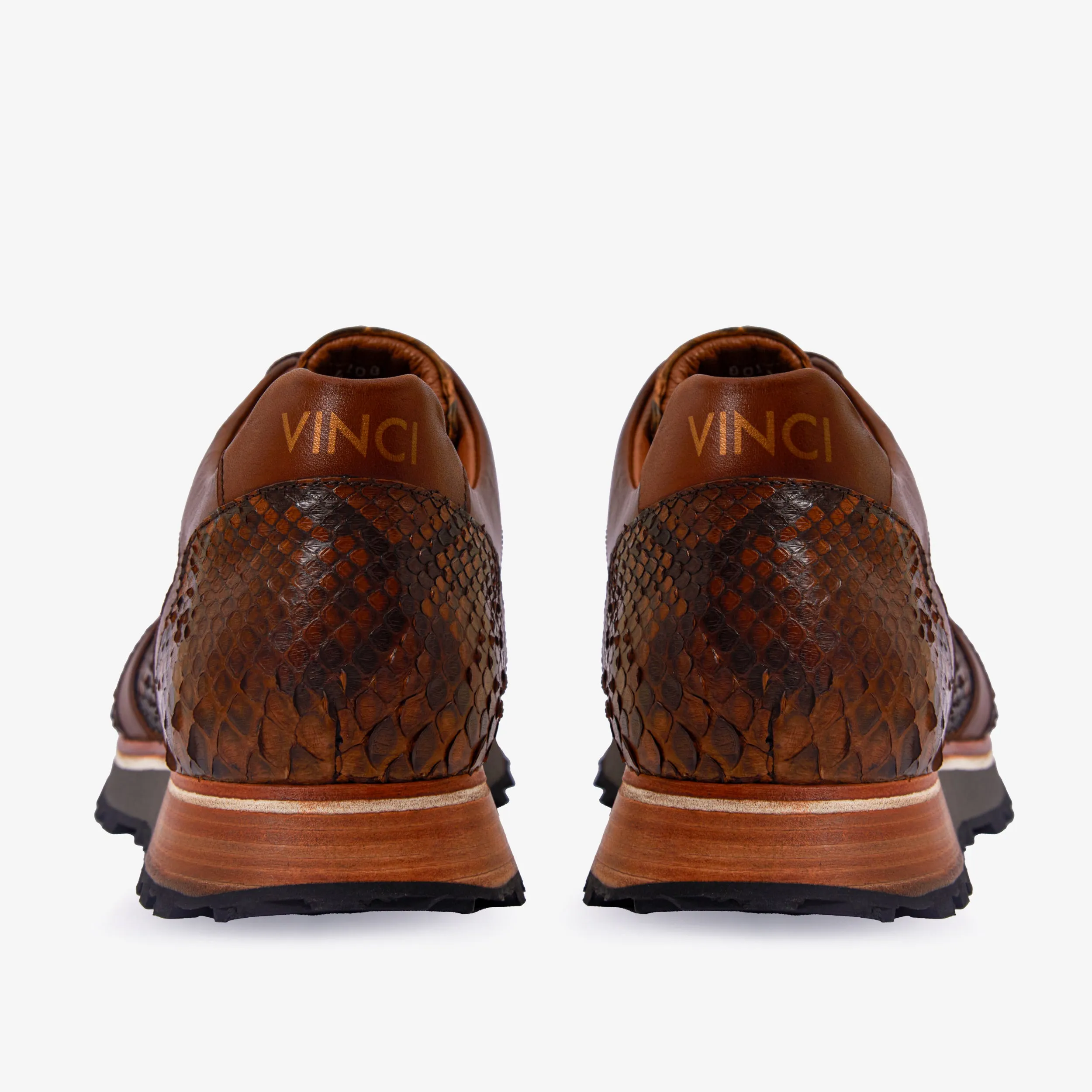 Glass-Core The Boss Pyth Snk Skin Tan Men Sneaker