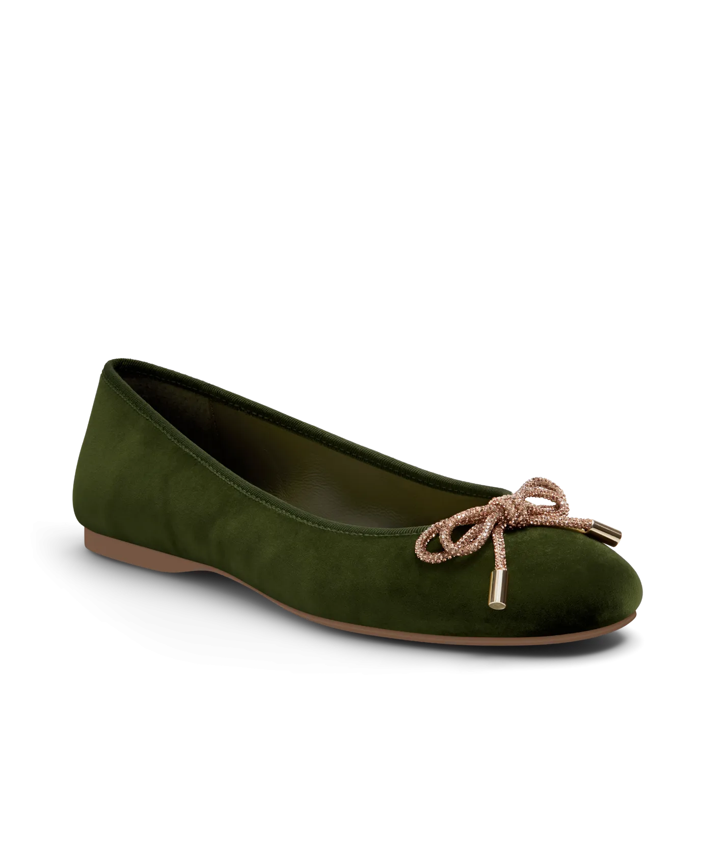 The Hummingbird - Evergreen Velvet Jeweled Bow Expo Glow