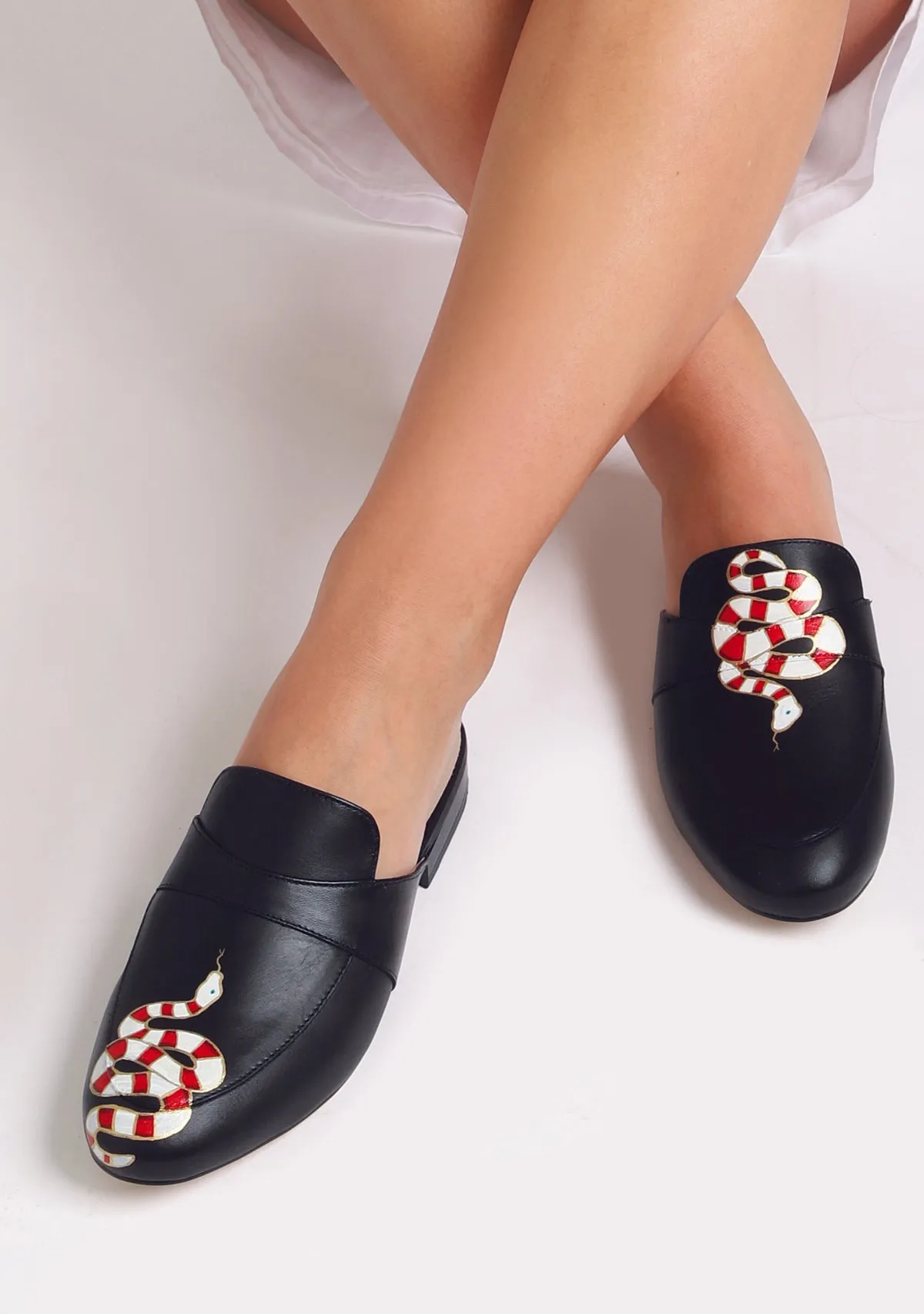 Gold Snake Black Mule Shock Absorbing Foam