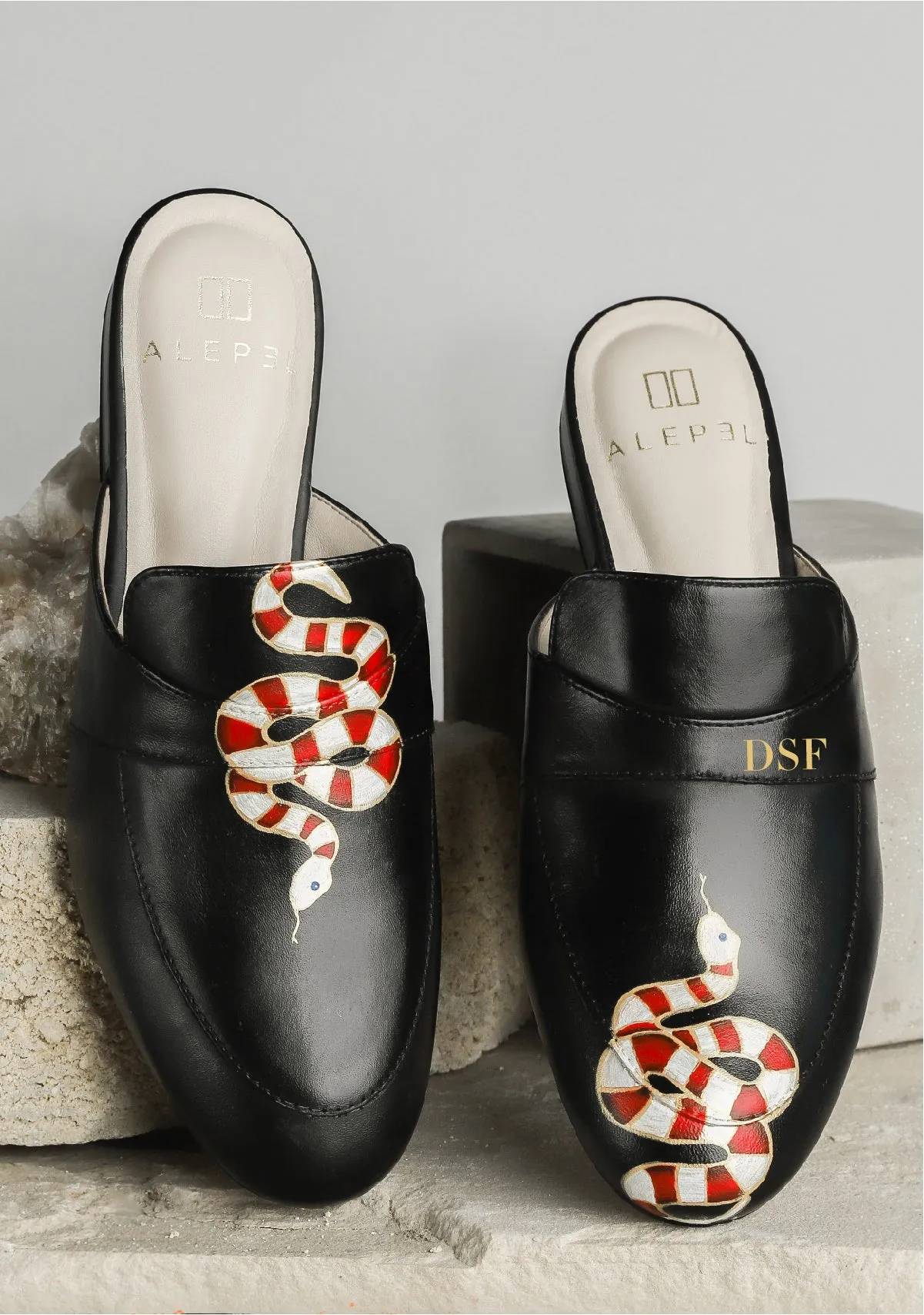 Gold Snake Black Mule Shock Absorbing Foam
