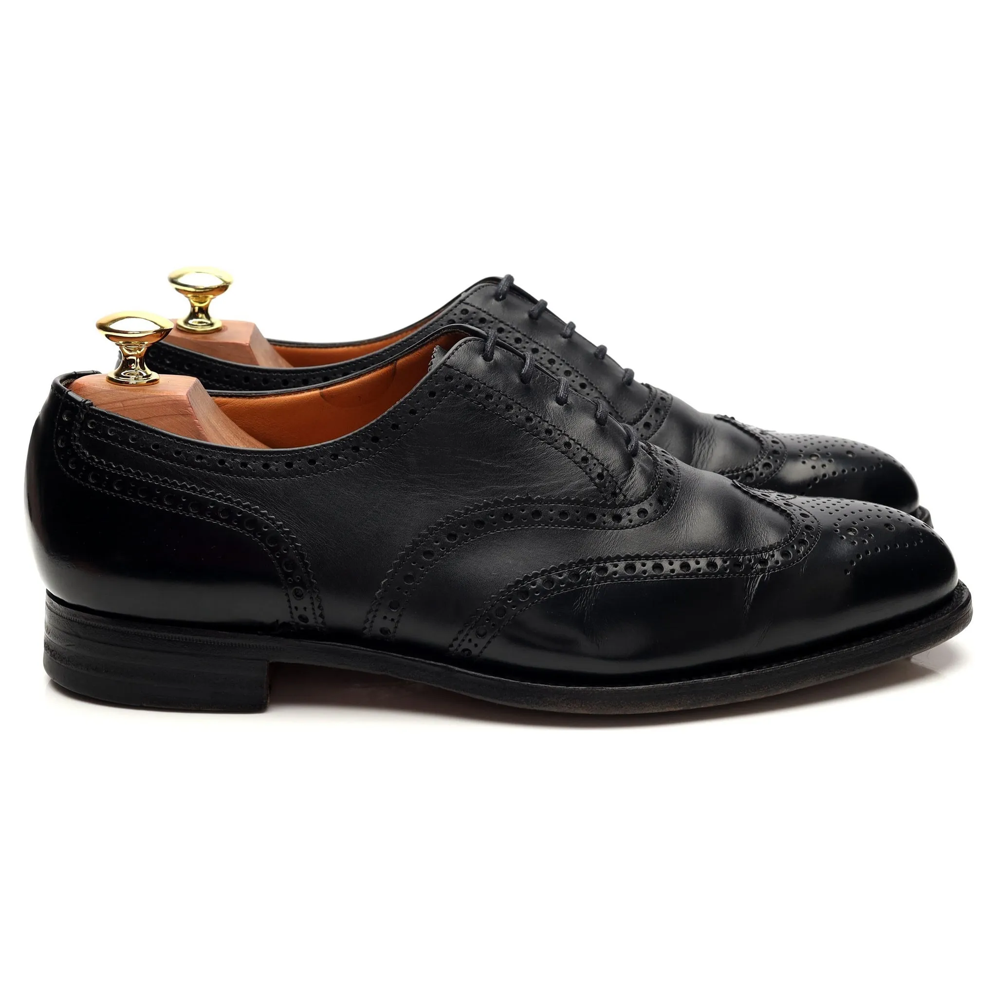 Gordon Scott 'Falmouth' Black Leather Oxford Brogues UK 8.5 G Easy Walk Shoes