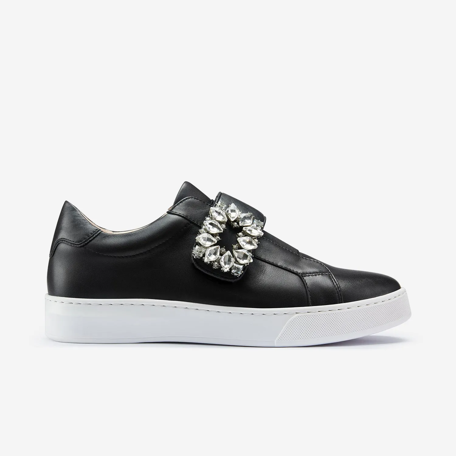 Gracie Sneaker Ltd Ed. | Black Leather Teddy Heel Boots