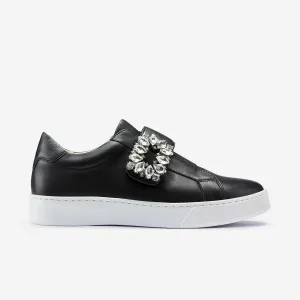 Gracie Sneaker Ltd Ed. | Black Leather Teddy Heel Boots
