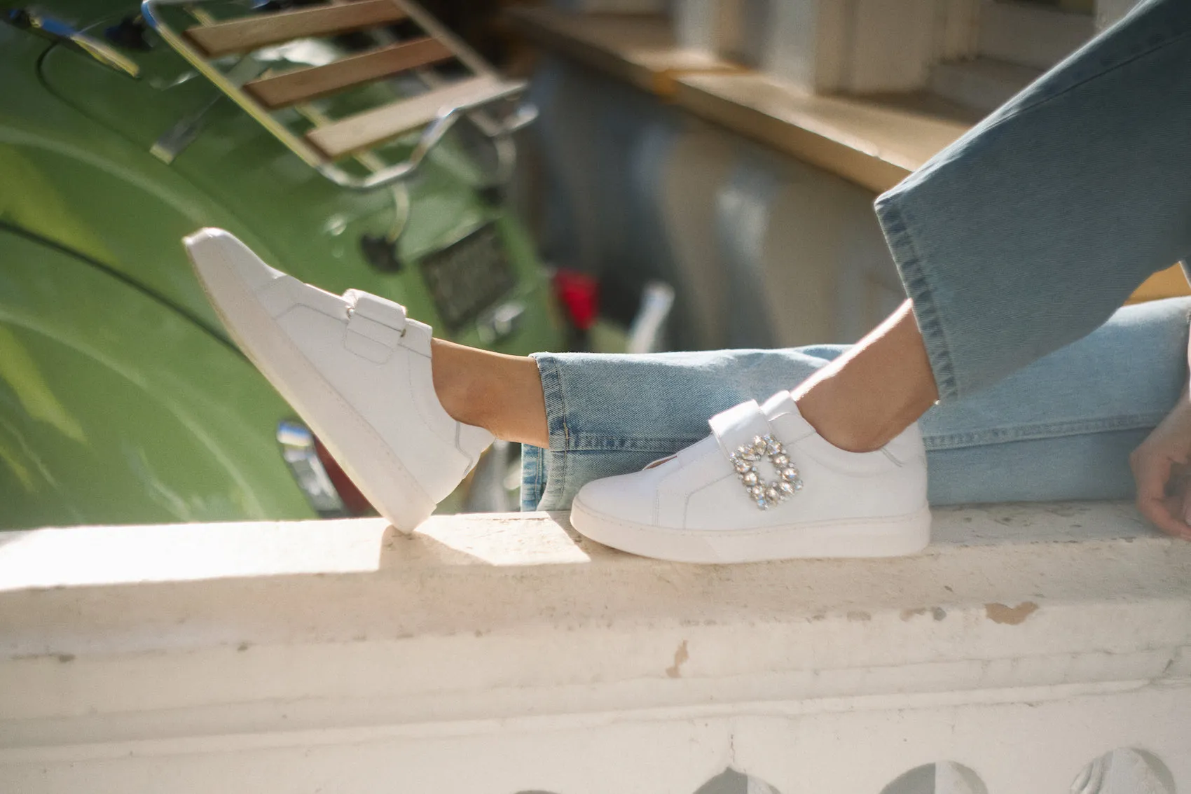 Gracie Sneaker Ltd Ed. | White Leather Western Heels