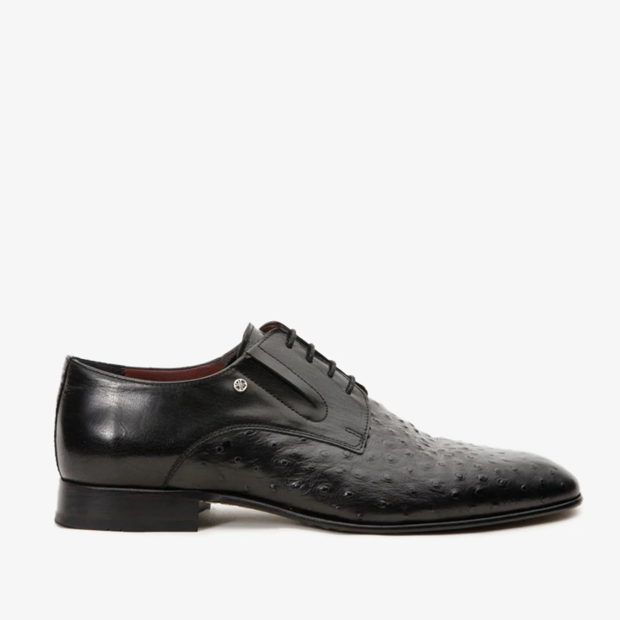 The Porto Alegre Black Leather Derby Men Shoe Wet Grip Frost Safe