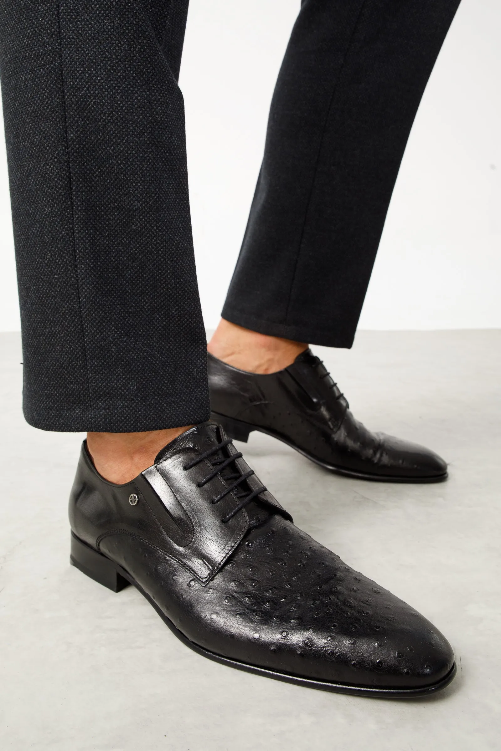 Grip-Max The Porto Alegre Black Leather Derby Men Shoe