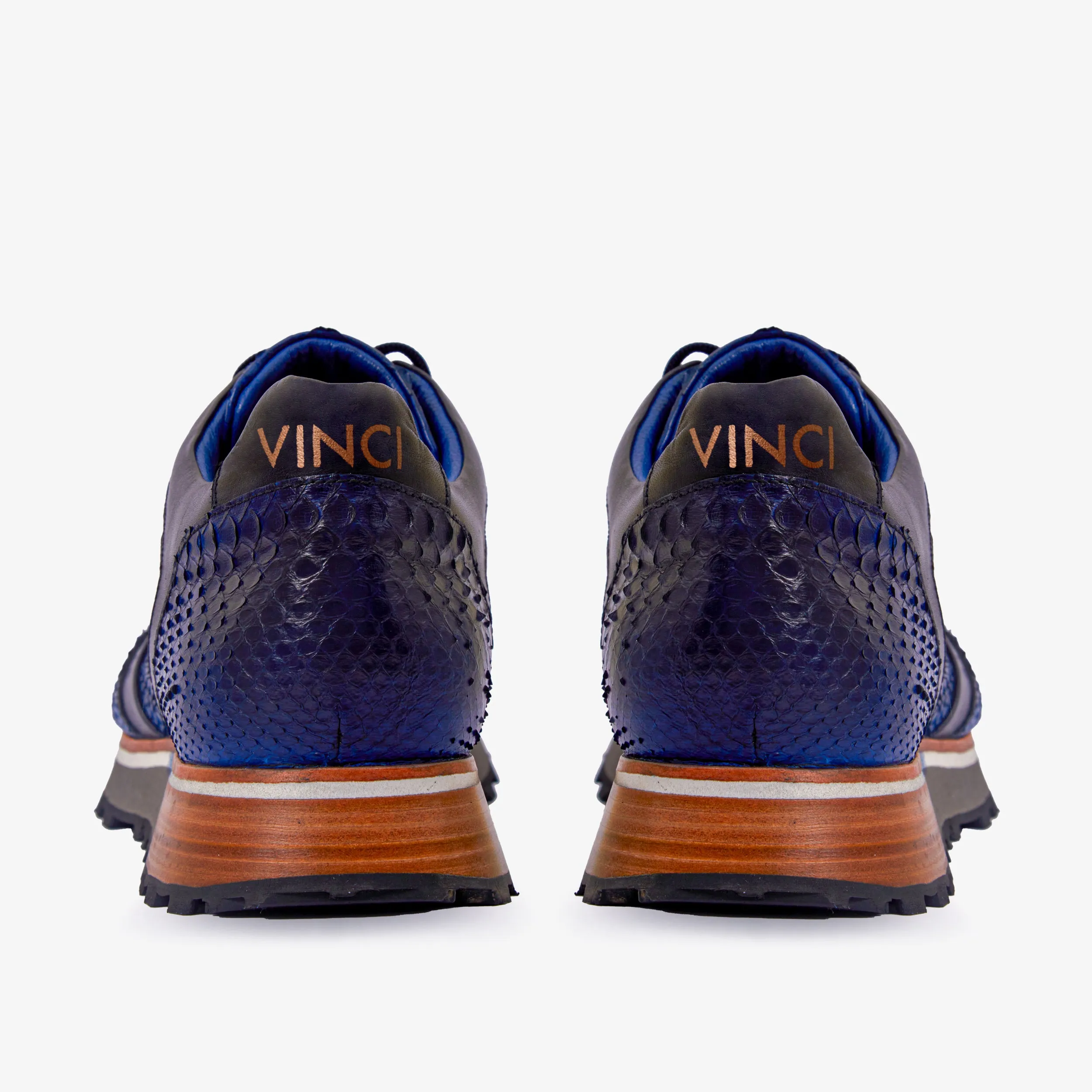 Ground-Lock The Boss Pyth Snk Skin Navy Blue Men Sneaker