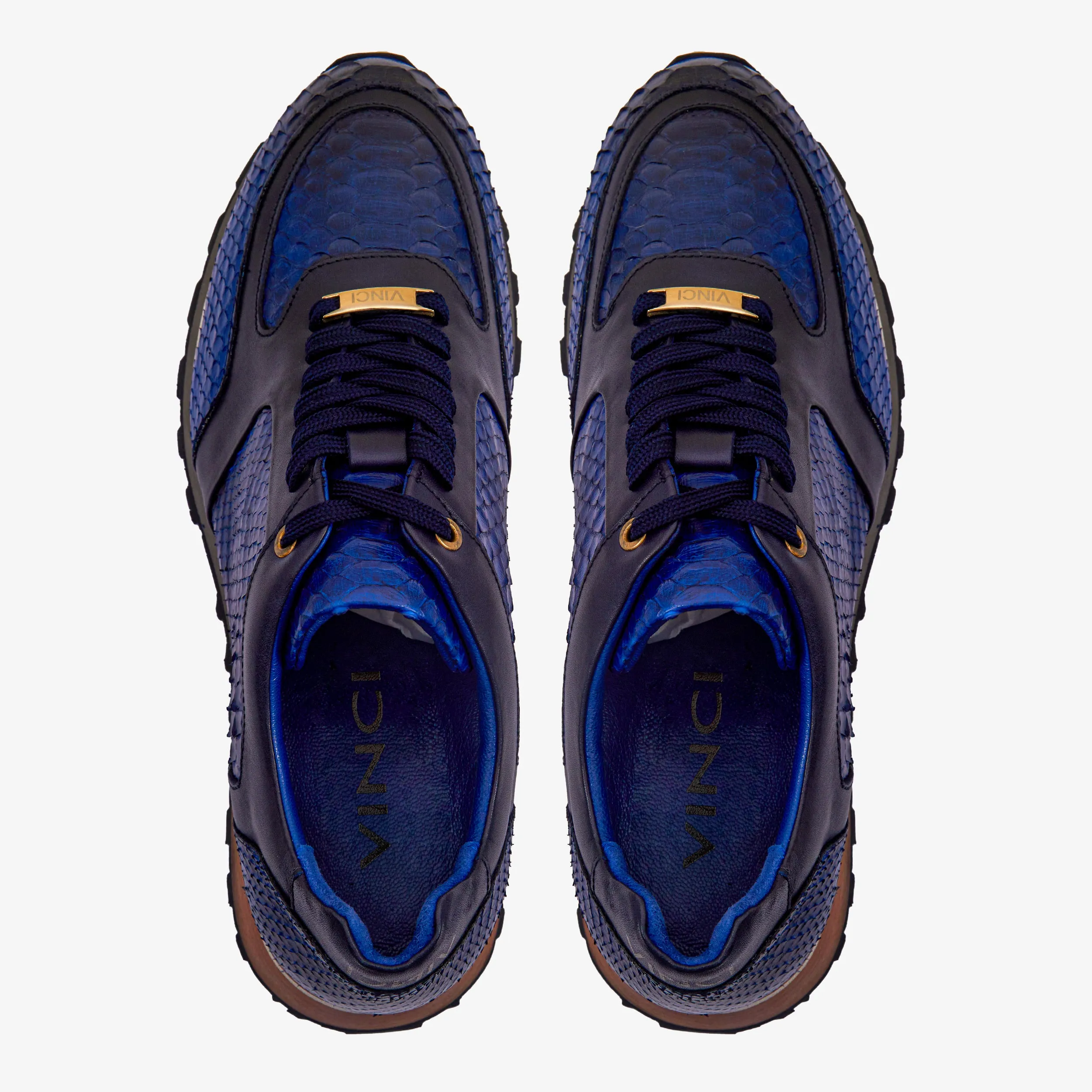 Ground-Lock The Boss Pyth Snk Skin Navy Blue Men Sneaker