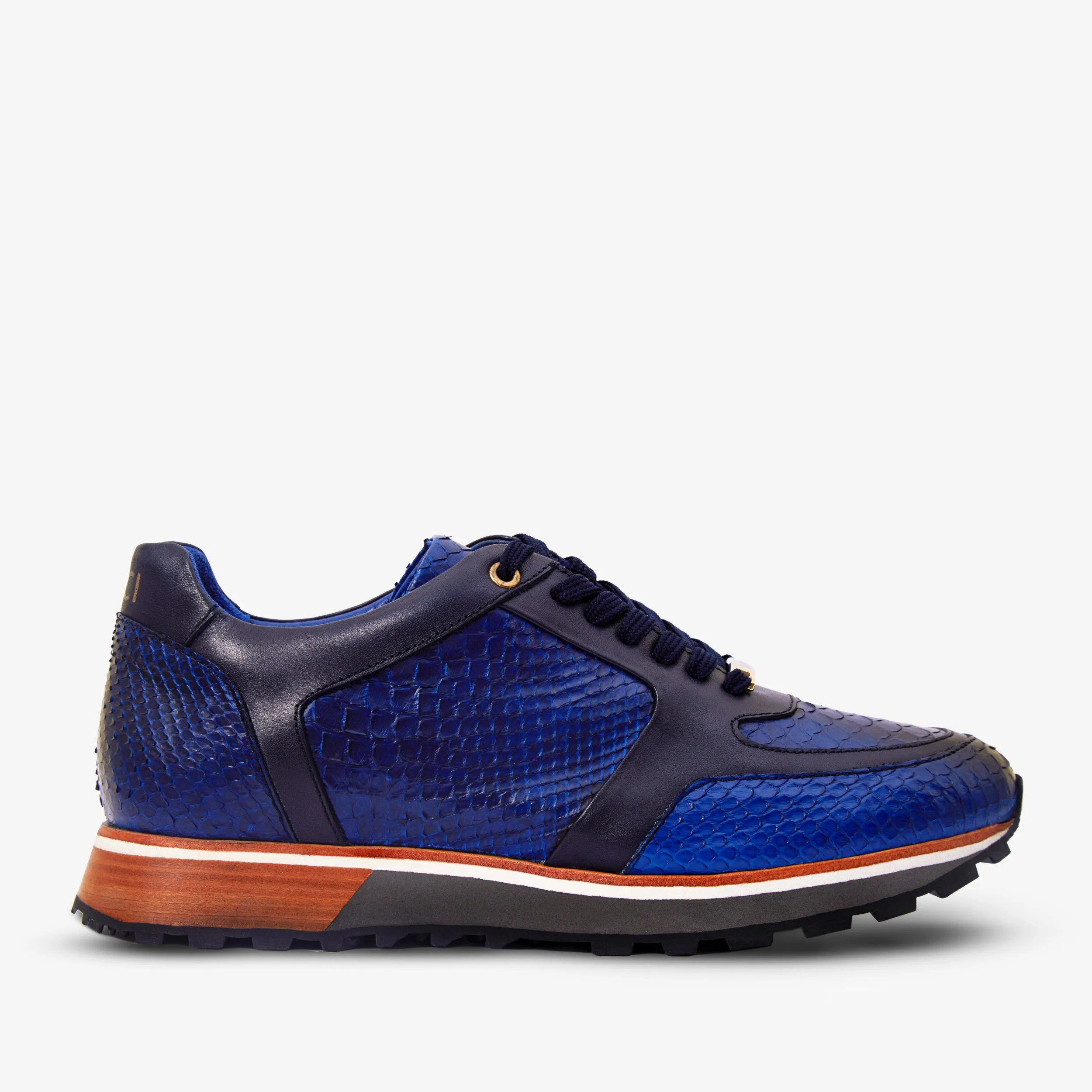 The Boss Pyth Snk Skin Navy Blue Men Sneaker Strong Step