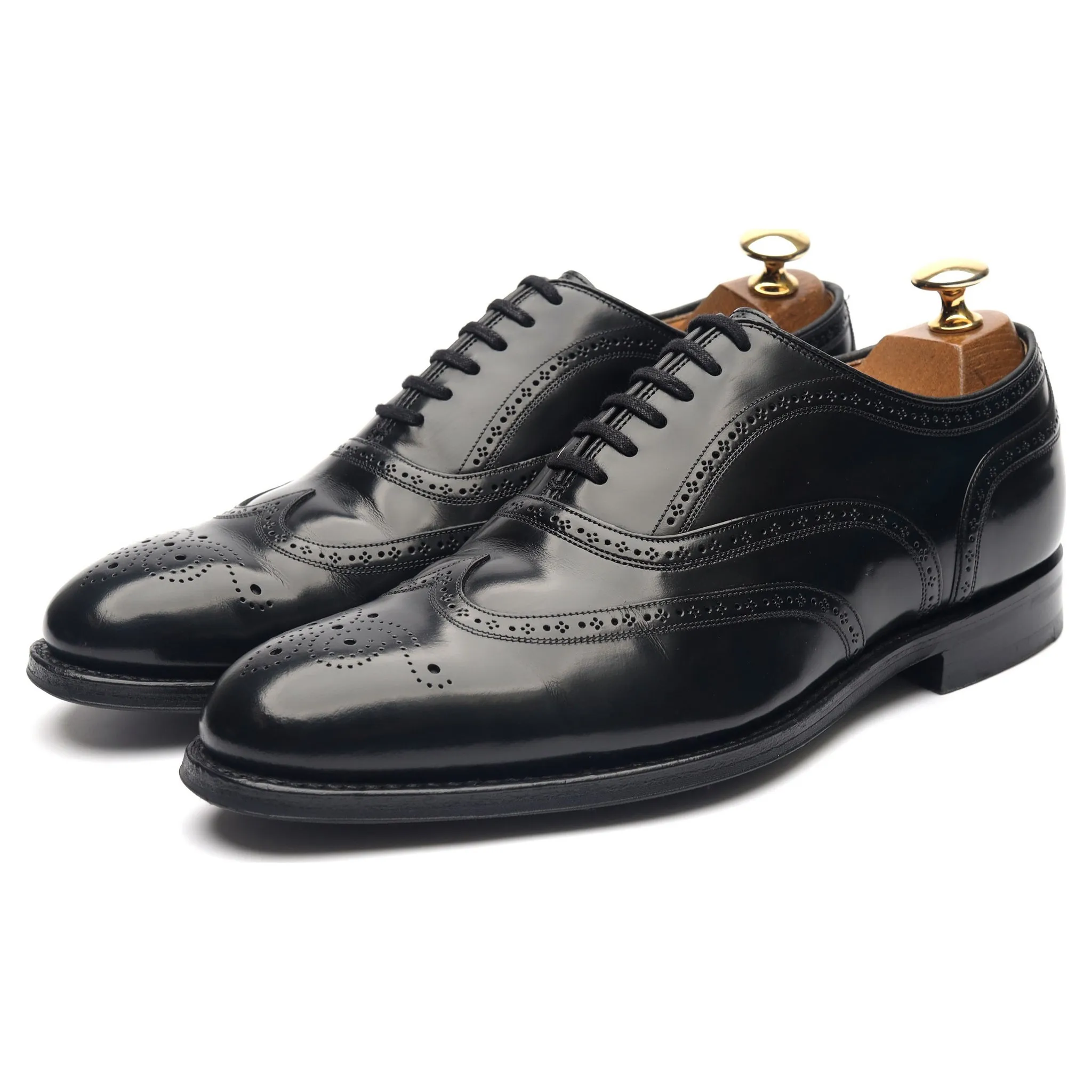 Everyday Comfort 'Gunthorpe' Black Leather Oxford Brogues UK 6 F