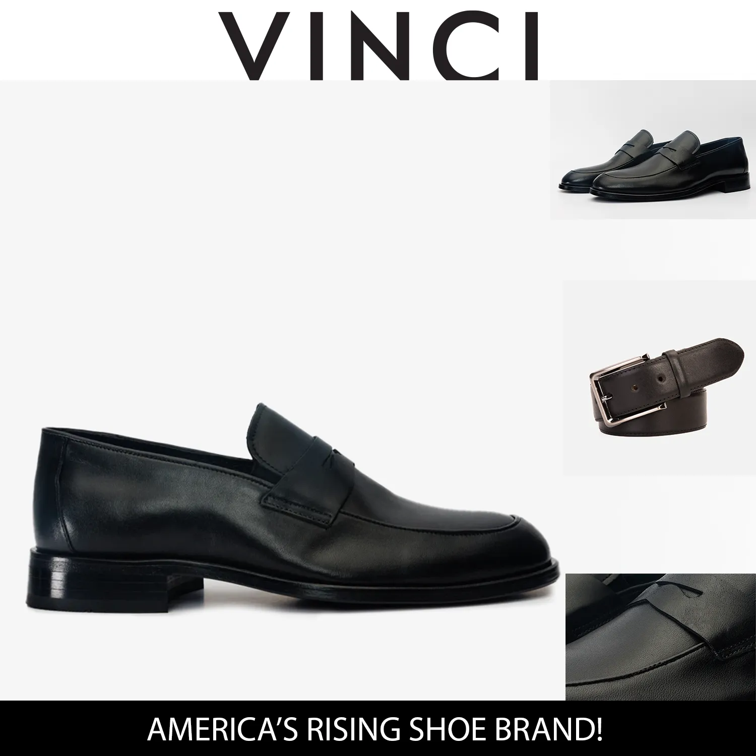 Gym The Marinka Black Leather Shoe Penny Loafer Men  Shoe