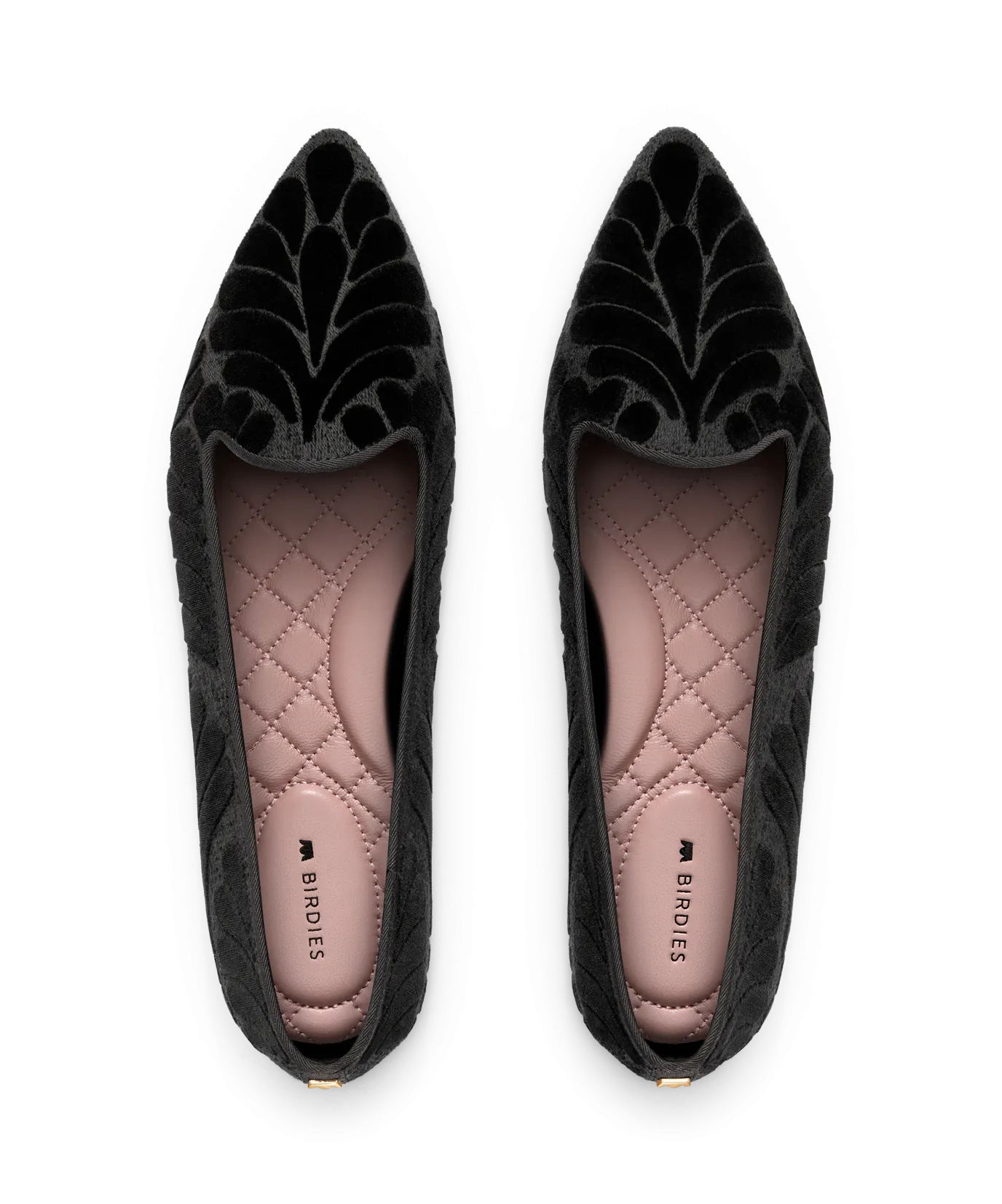handmade detail The Sparrow - Black Velvet Embroidery