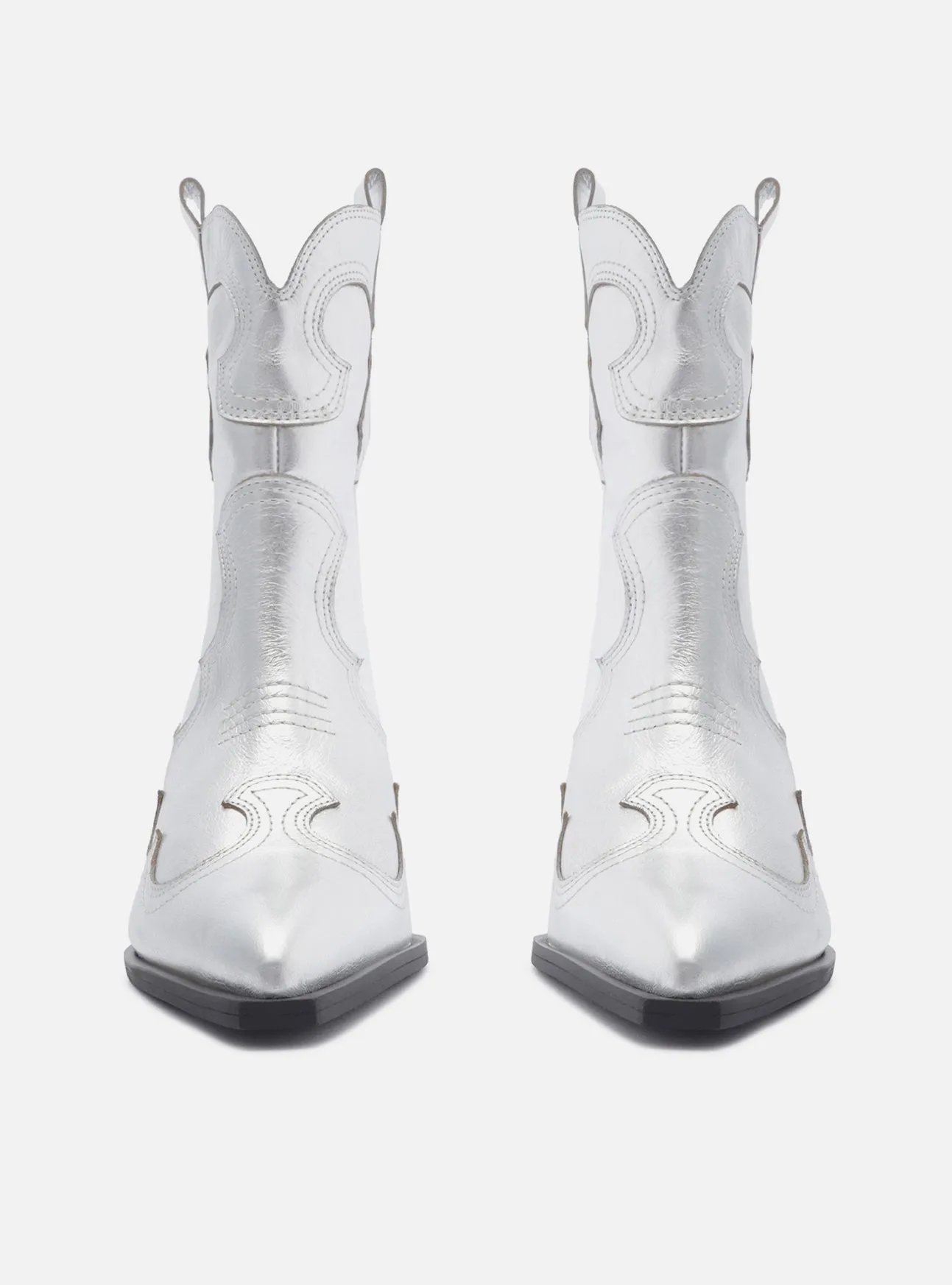 Heart Shaped Heels Giovanna Leather Block Boot