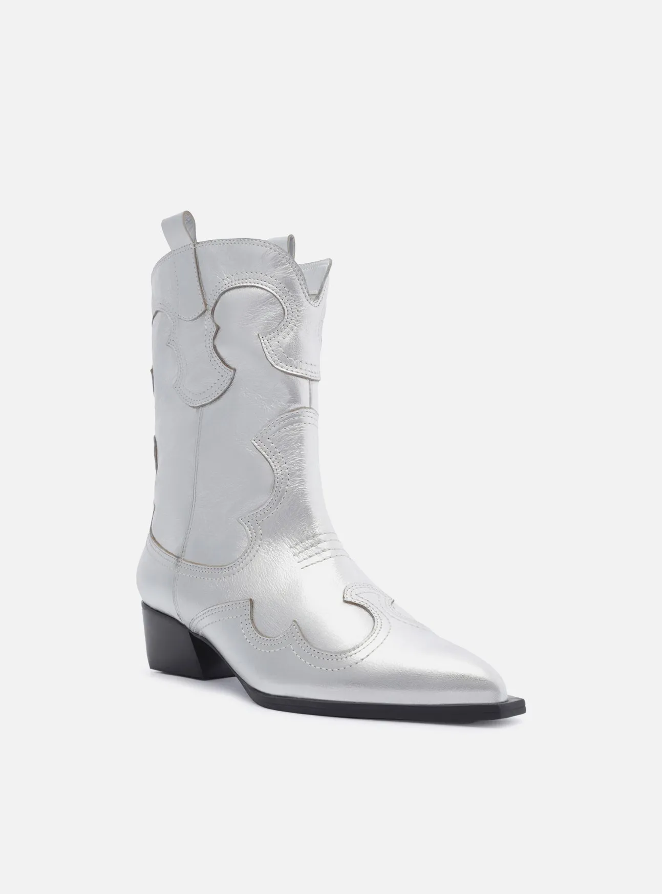 Heart Shaped Heels Giovanna Leather Block Boot