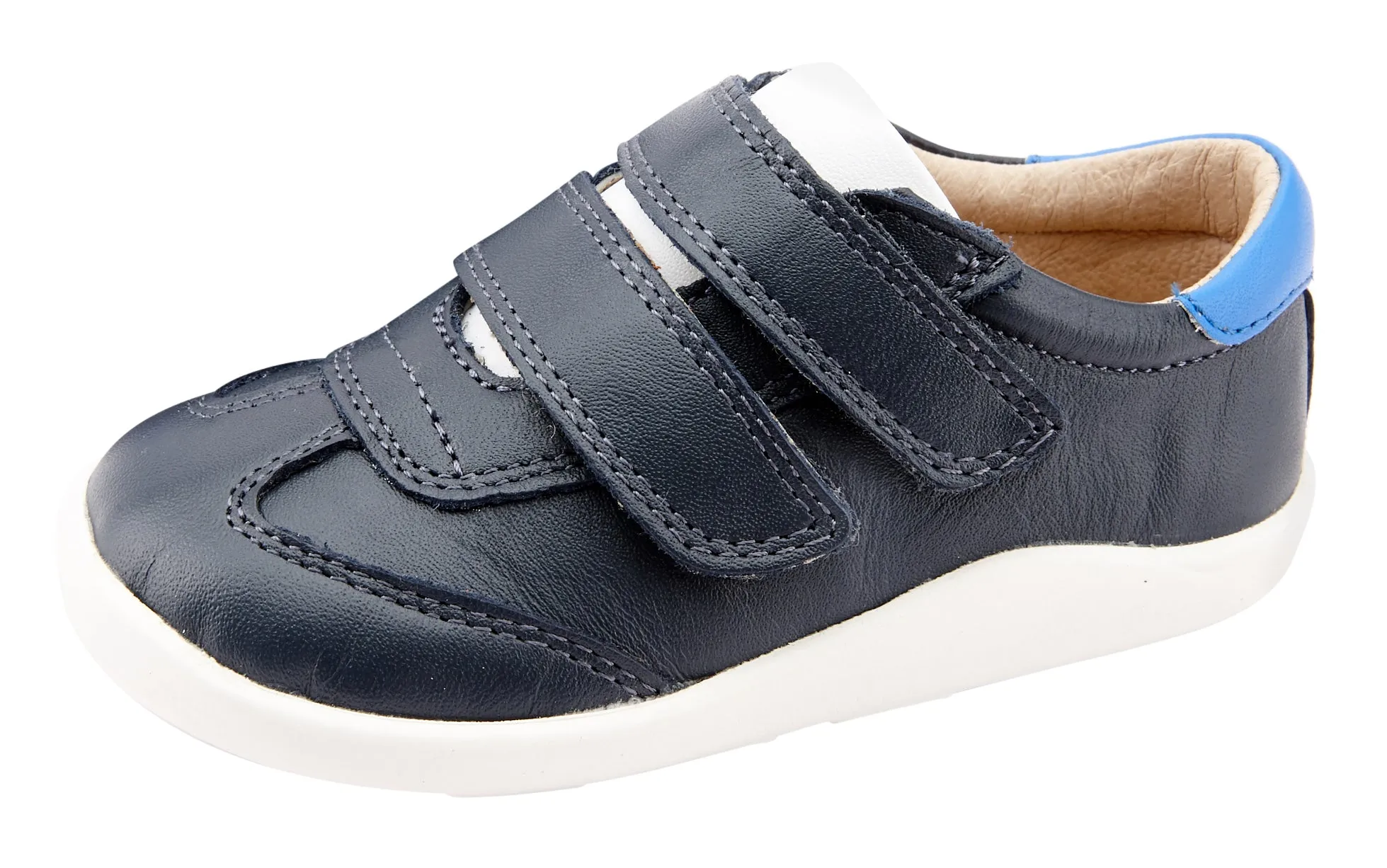 Heel Cushioning Old Soles Girl's 8012 Path Way Shoes - Navy/Snow/Neon Blue