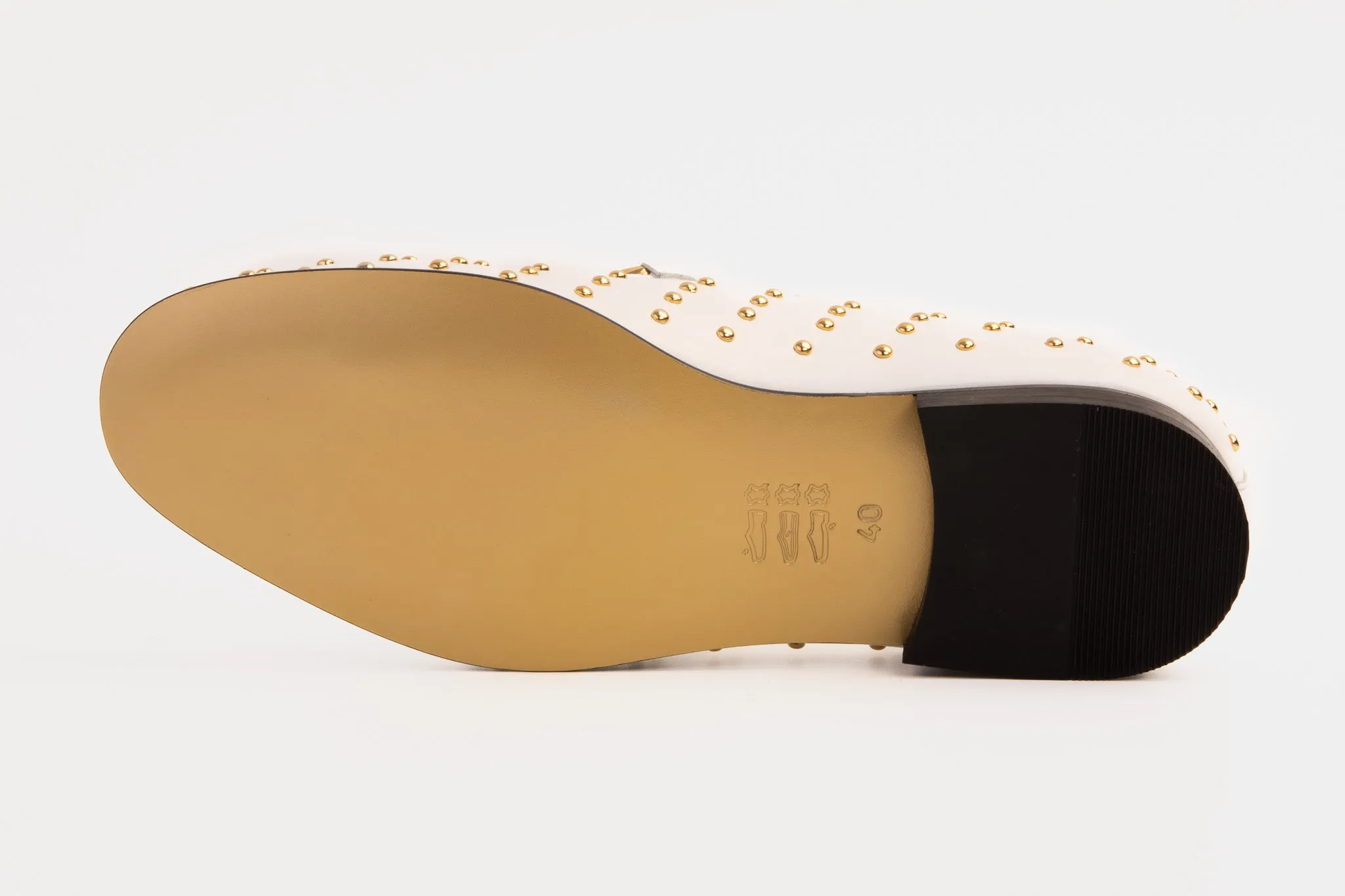Heel-Raise The Jupiter  Shoe White Spike Leather  Bit Dress Loafer Limited Edition Men Shoe