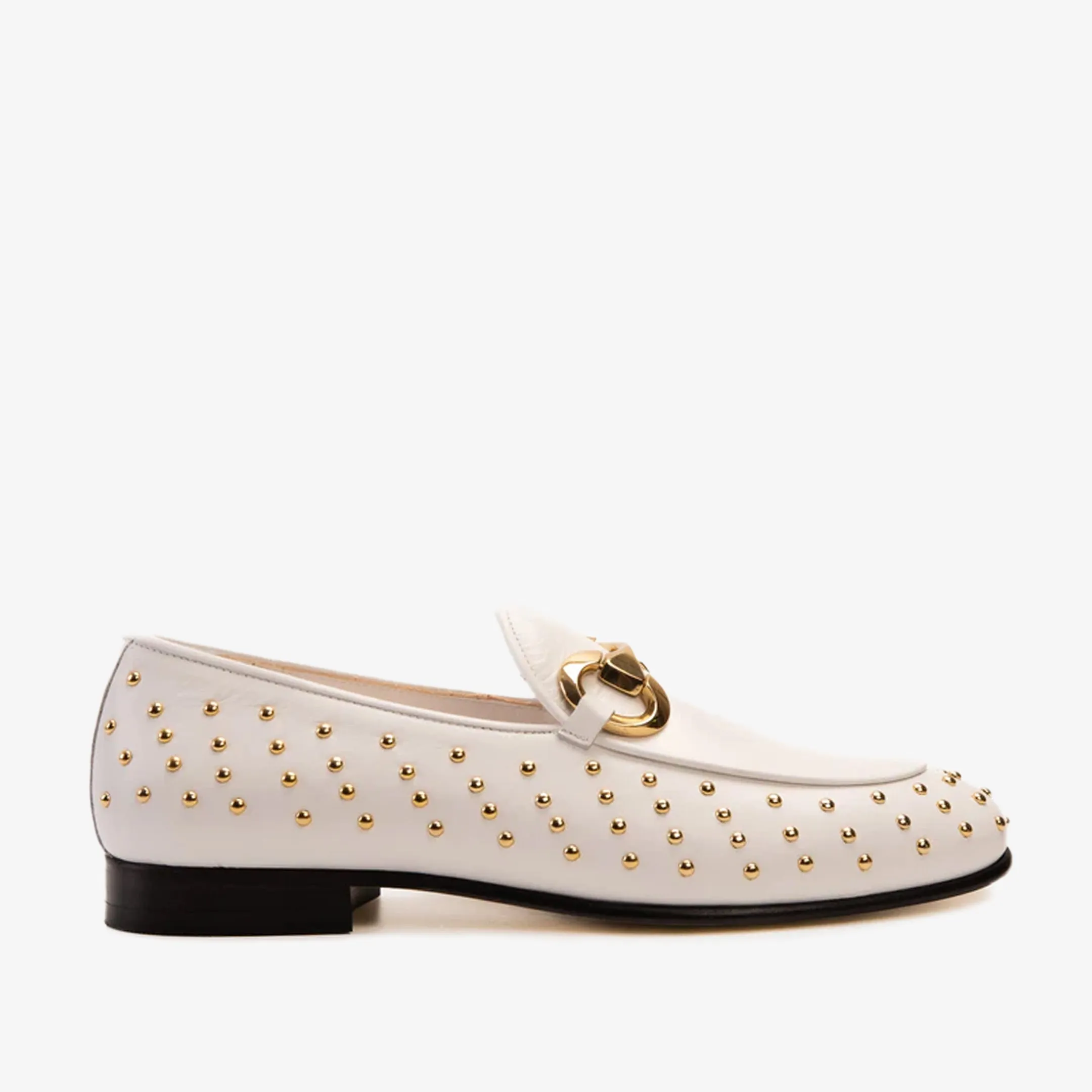 The Jupiter  Shoe White Spike Leather  Bit Dress Loafer Limited Edition Men Shoe Icon Edge Stride Bold