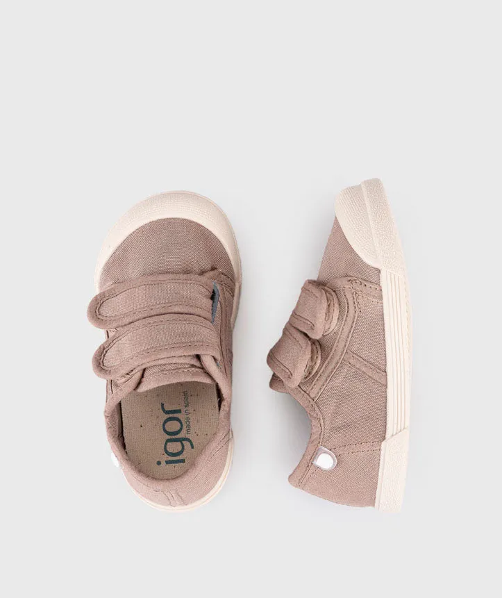 Heels Igor Boy's and Girl's Lona V Shoes, Cacao