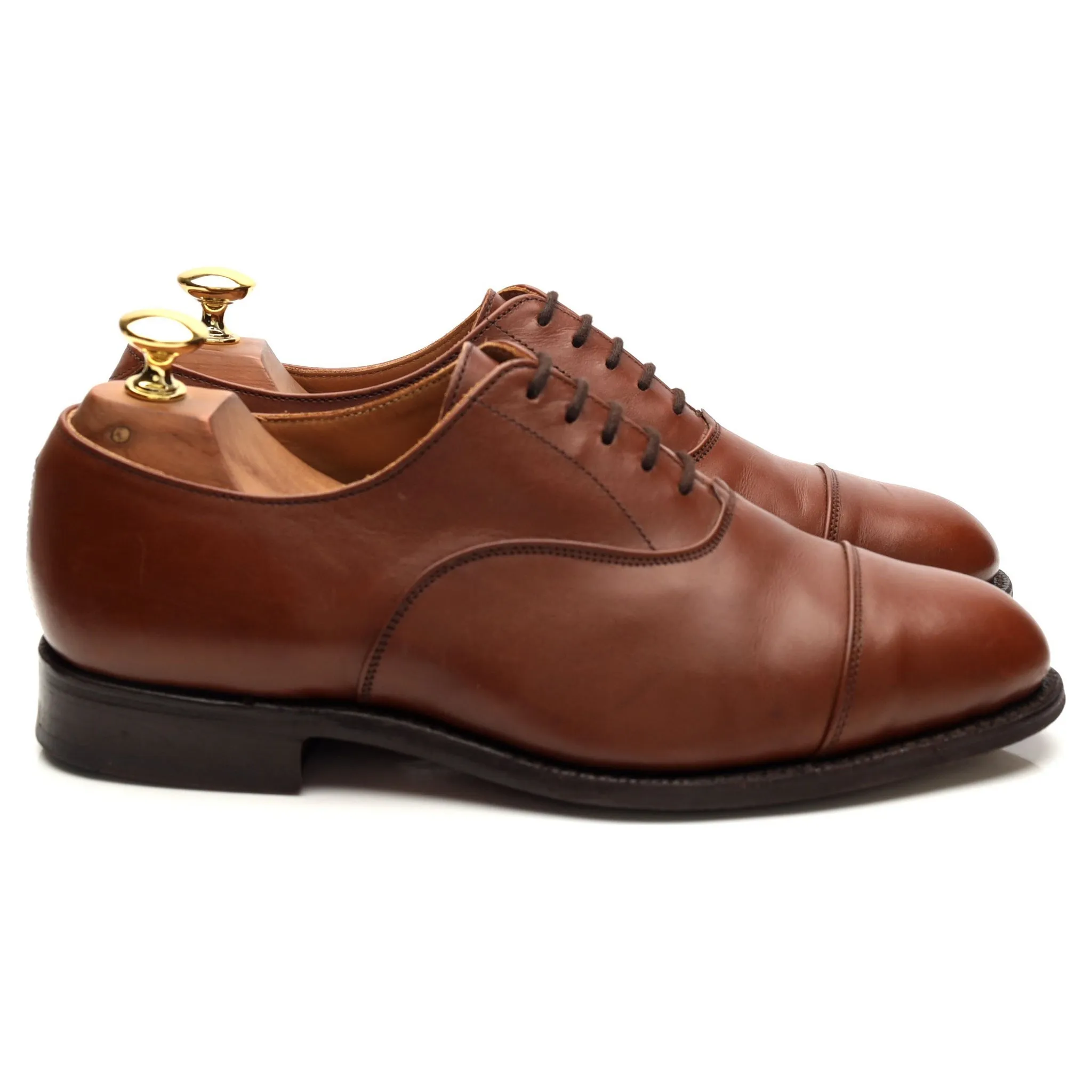 Smart Fit Shoes 'Henley' Brown Leather Oxford UK 6
