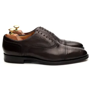Smooth Finish Fit Clean 'Ipswich' Dark Brown Leather Oxford Brogues UK 8 F