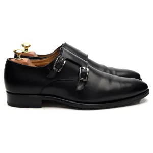 Herring '8491' Black Leather Double Monk Strap UK 8.5 E Classic Appeal Special Occasion