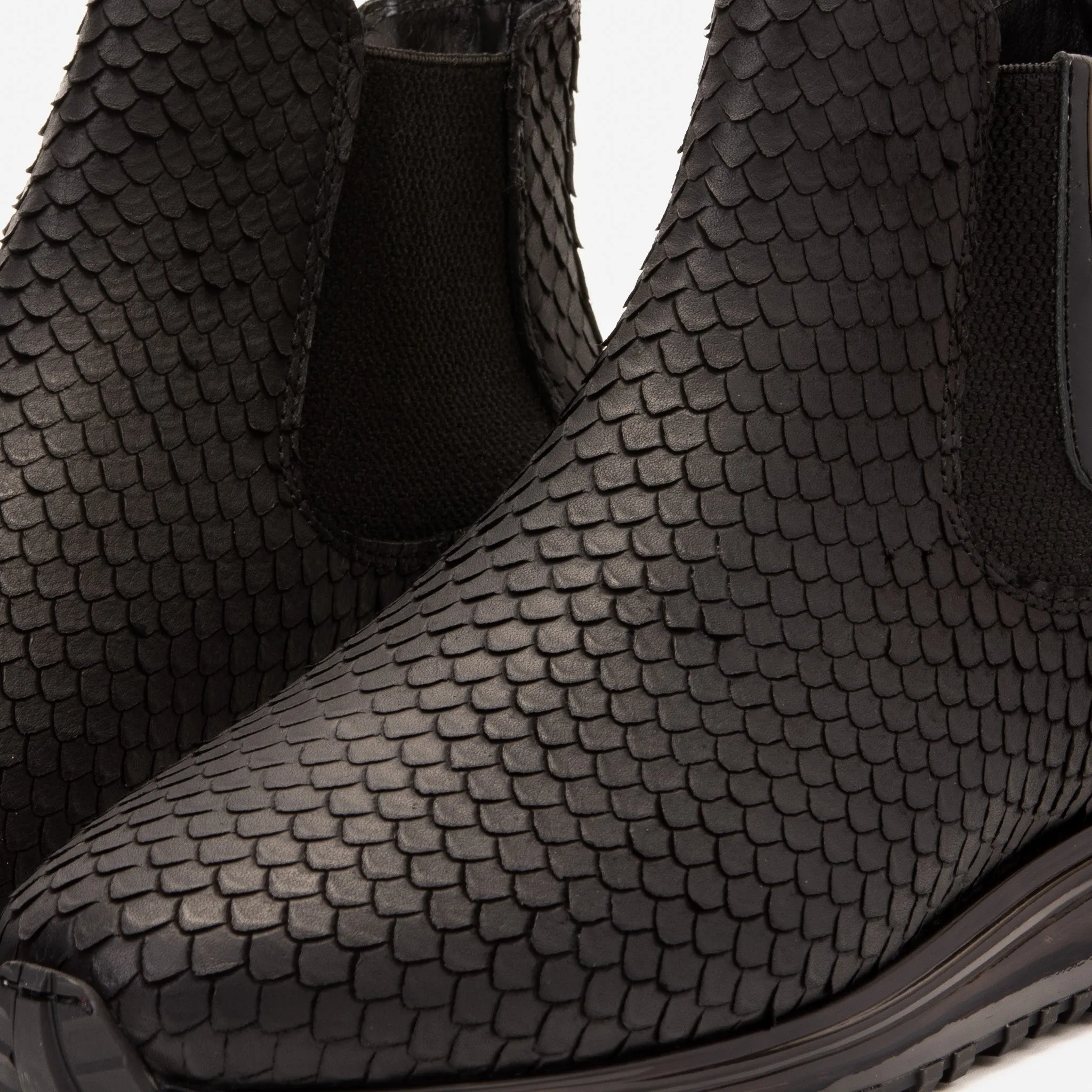 High-Fashion The Panther Black Leather Men Chelsea Boot