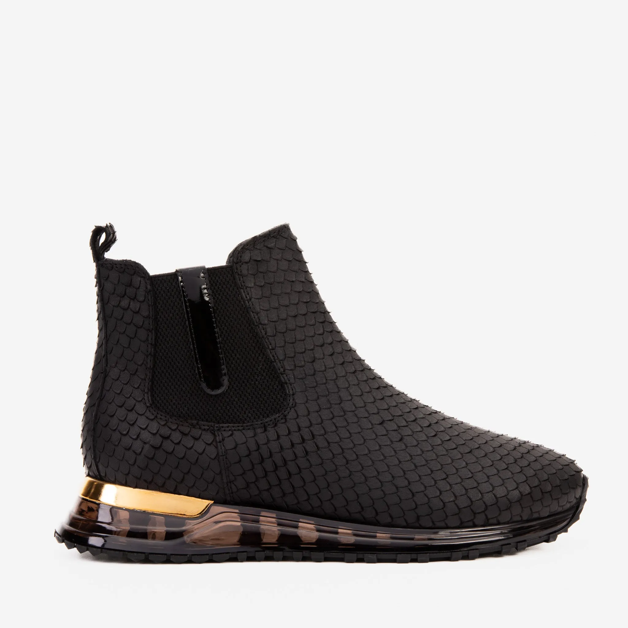 The Panther Black Leather Men Chelsea Boot Soft Move