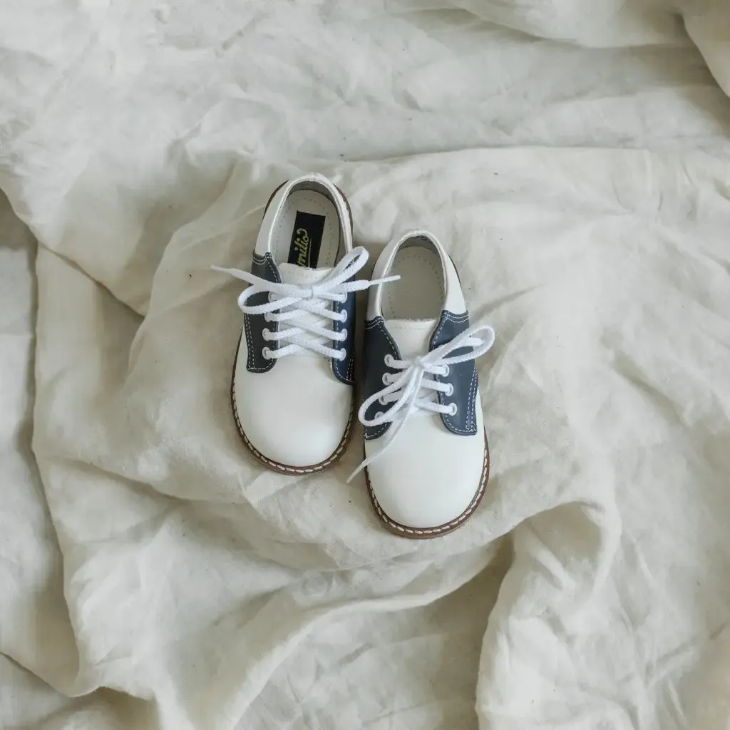 High Quality Albert Saddle - White/Navy