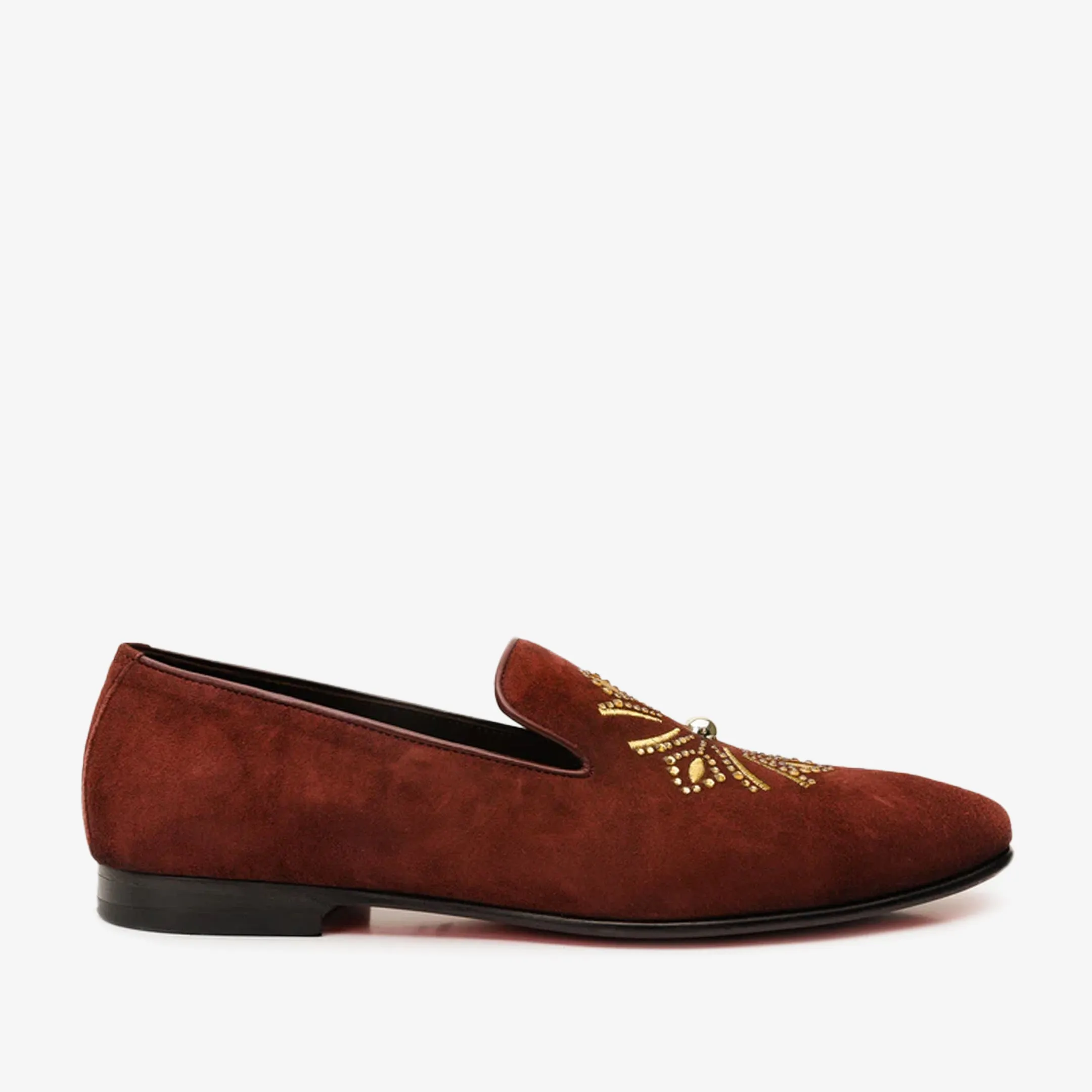 Rain Safe Power Grip The Lazio Shoe Burgundy Suede Slip-on  Loafer Men Shoe