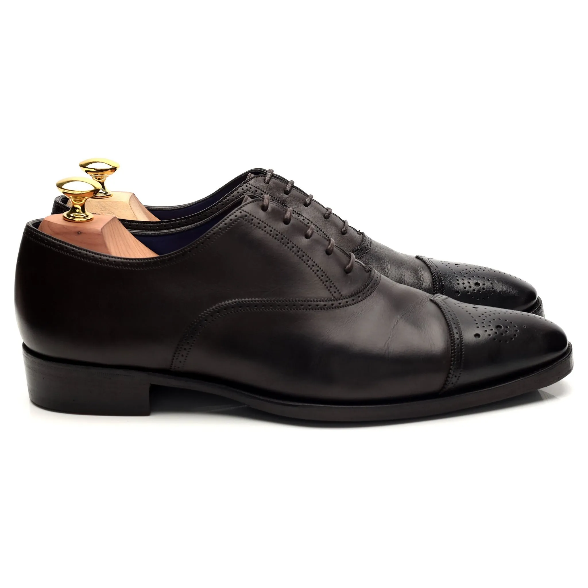 'Highland' Dark Brown Leather Oxford Brogues UK 7.5 E Versatile Comfort
