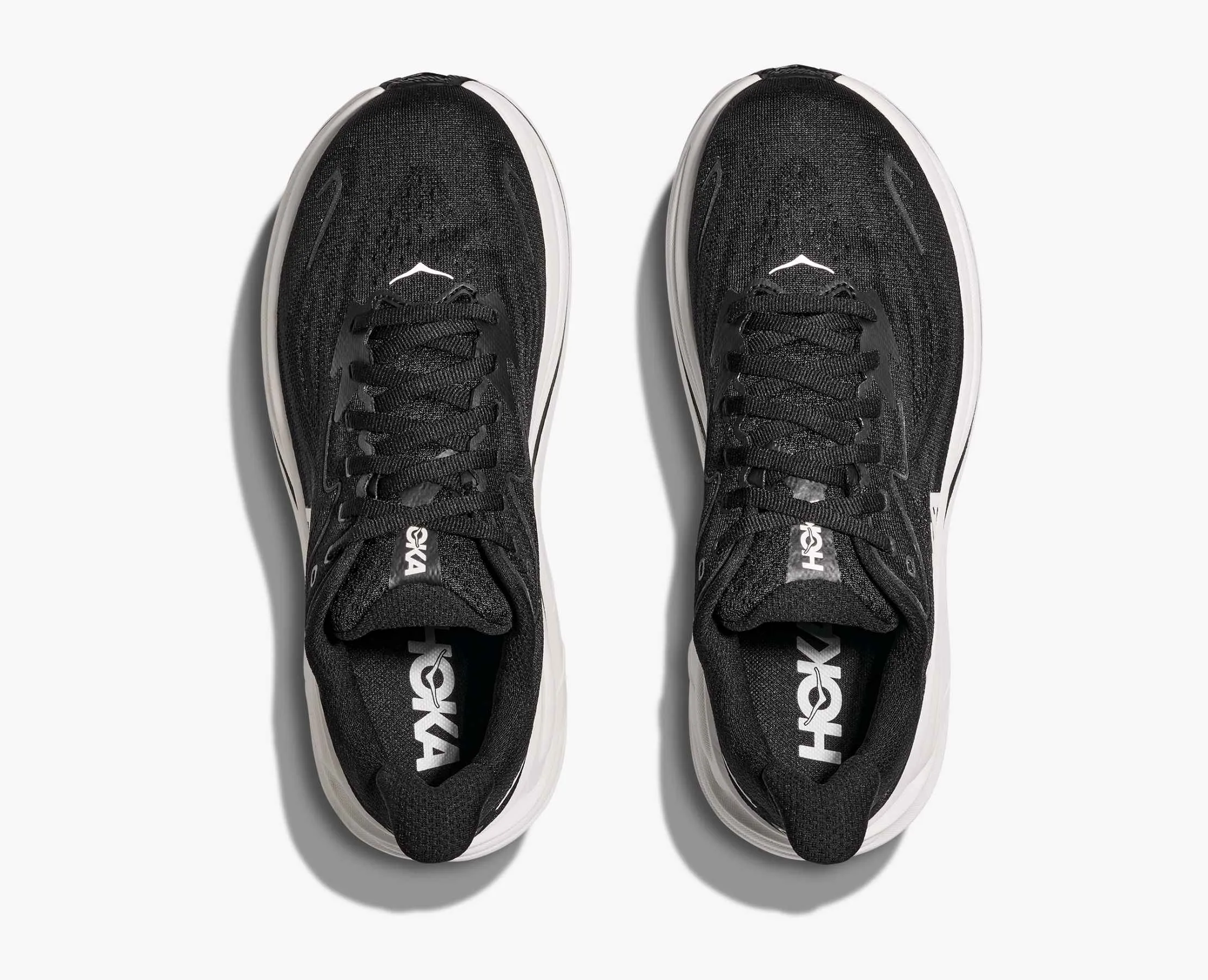 HOKA ONE ONE CLIFTON 10 - BLACK & WHITE Energy Ease Motion