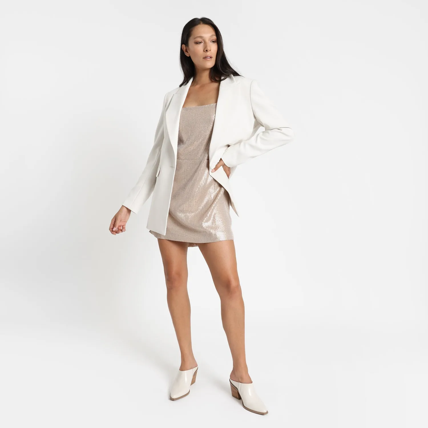 Holiday Heels Fabio Mule | Ivory oiled leather