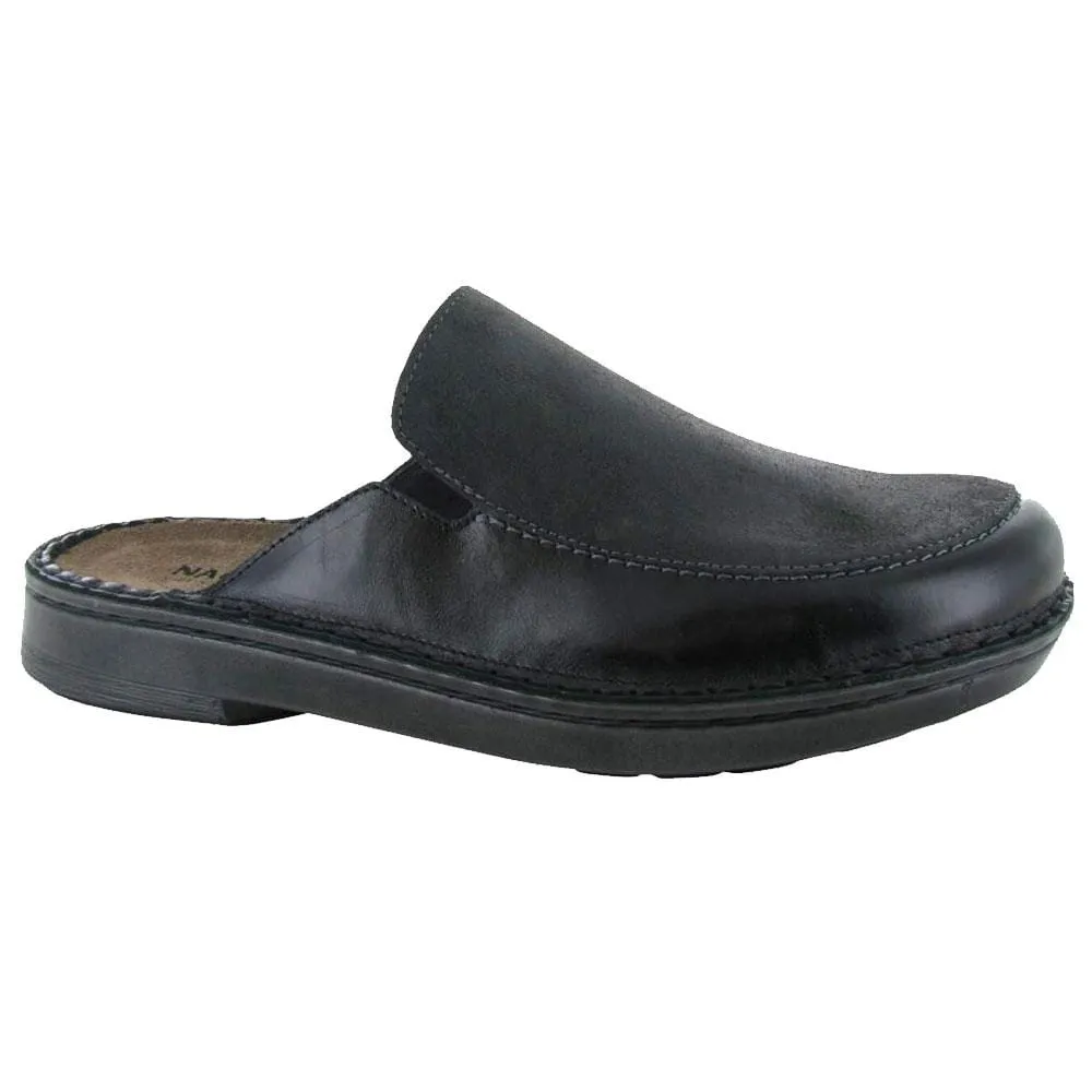 Naot Procida Mule (63407) Womens Shoes Black Madras Lthr/Oily Midnight Suede