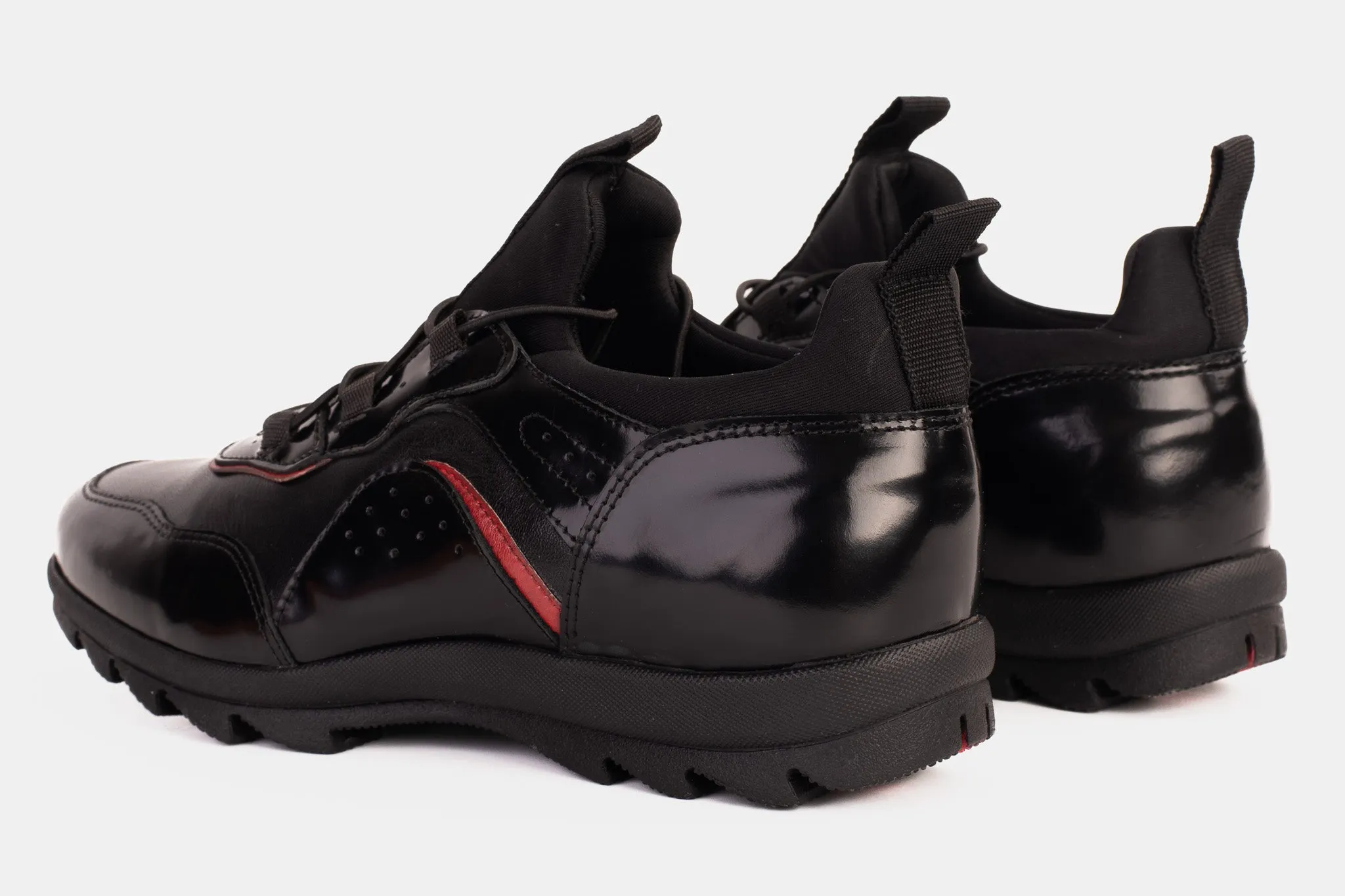 Iconic Style The Madrid Black & Red Leather Casual  Men Shoe Final Sale!