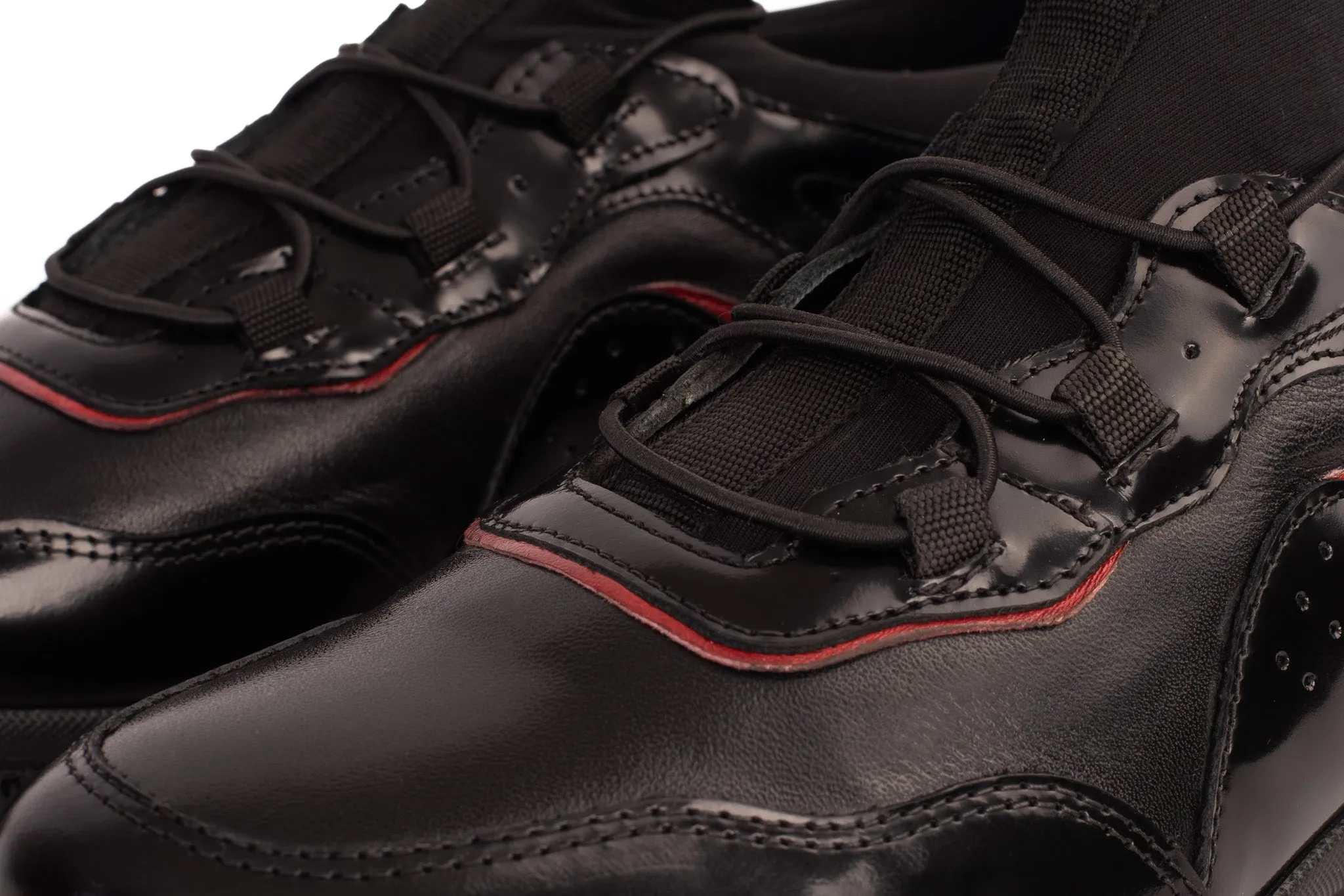 Iconic Style The Madrid Black & Red Leather Casual  Men Shoe Final Sale!