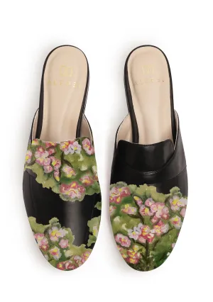 poolside style Relax Slip Shoes Magnolia Black Mule