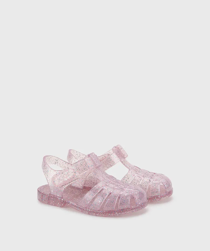 Igor 10329-385 Clasica Cristal Sandals, Tr.Rosa Multi Glitter Elegant Styles