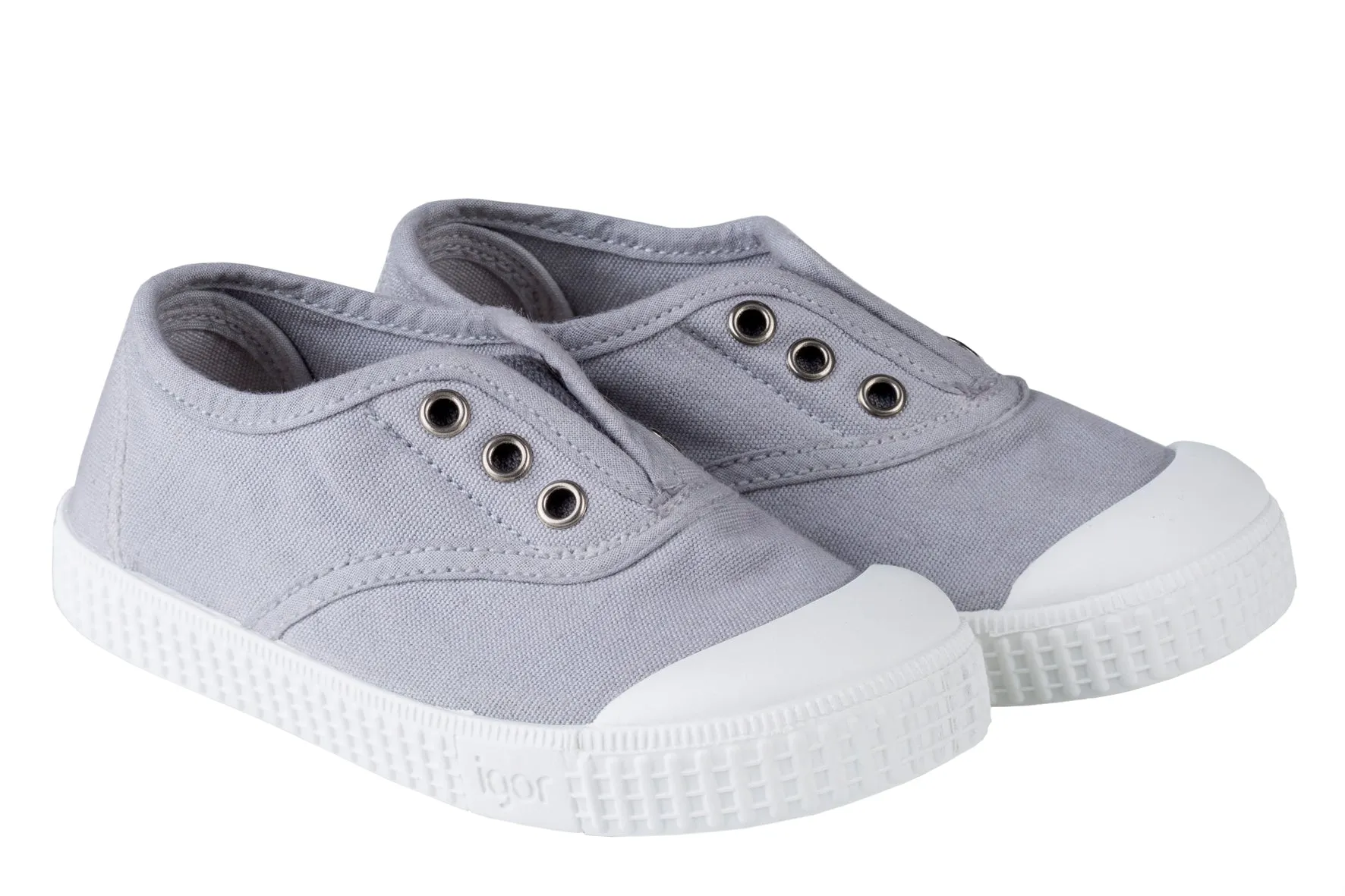 Igor Berri Boy's and Girl's S10161 Laceless Canvas Shoes - Gris Sandals